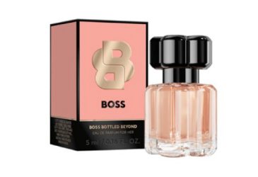 Une miniature Boss Bottled Beyond For Her 5ml offerte d&egrave;s l&rsquo;achat d&rsquo;une fragrance 50ml ou plus dans la marque Boss Parfums du 28 septembre au 11 octobre 2026.
