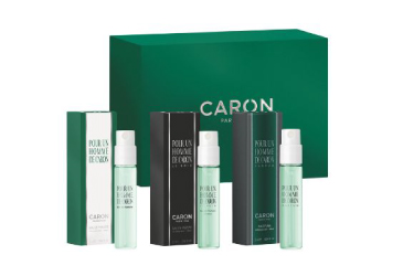 Un kit trilogie offert d&egrave;s 100&euro; d&rsquo;achat dans la marque Caron du 12 au 25 octobre 2026.