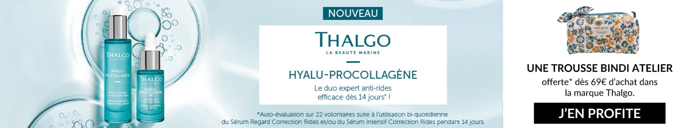 UNE TROUSSE BINDI ATELIER
offerte* dès 69€ d'achat dans la marque THALGO