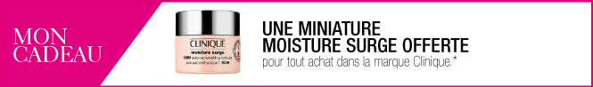 Une miniature Moisture Surge offerte pour tout achat dans la marque Clinique