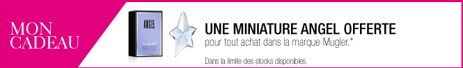 Une miniature Angel offerte pour tout achat dans la marque Mugler