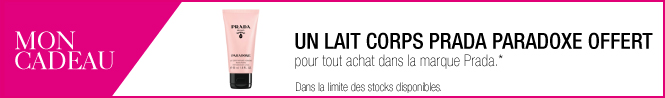 Un lait corps Prada Paradoxe offert pour tout achat dans la marque Prada