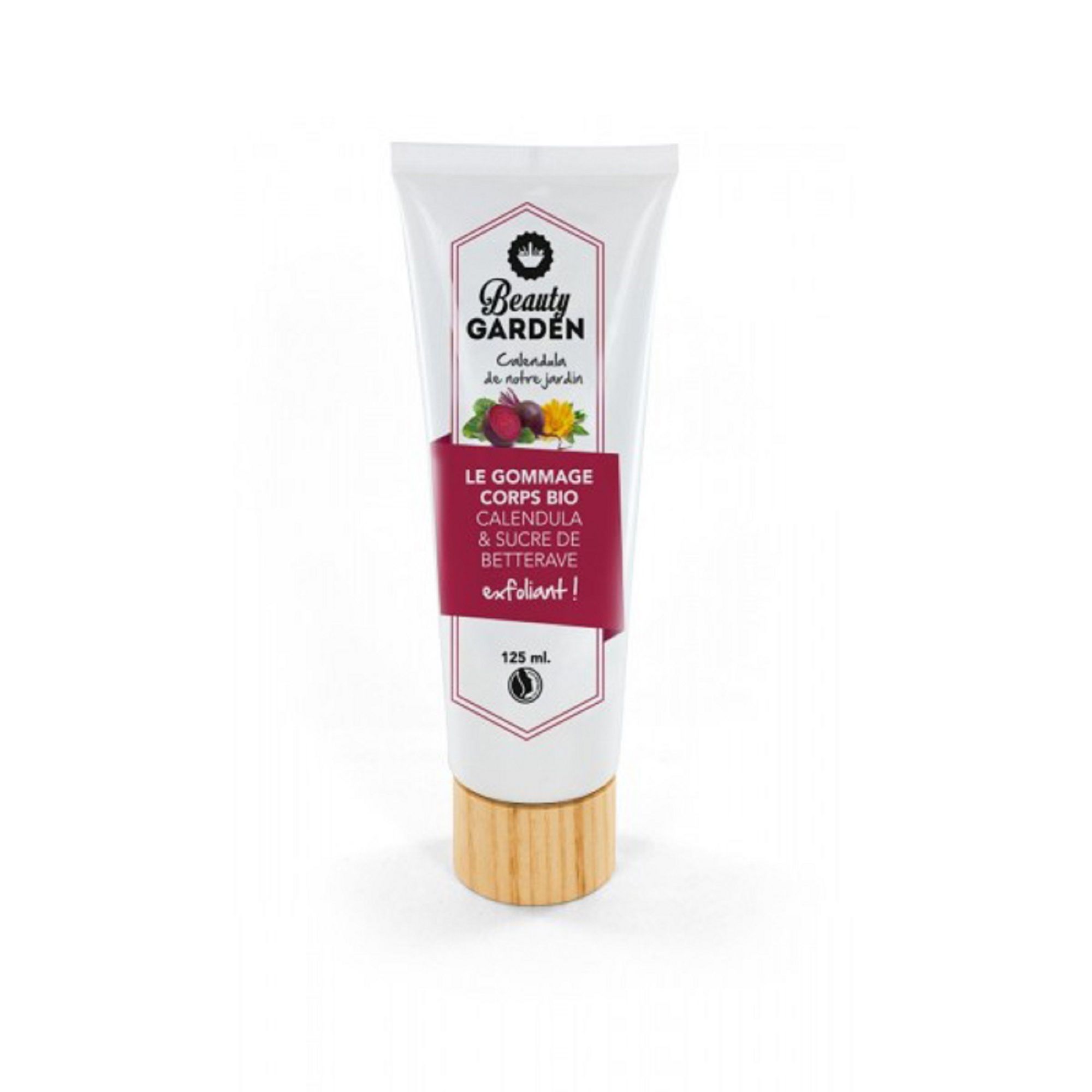 Beauty Garden - Gommage Bio Corps Calendula Sucre Betterave Exfoliant Tube 125ml