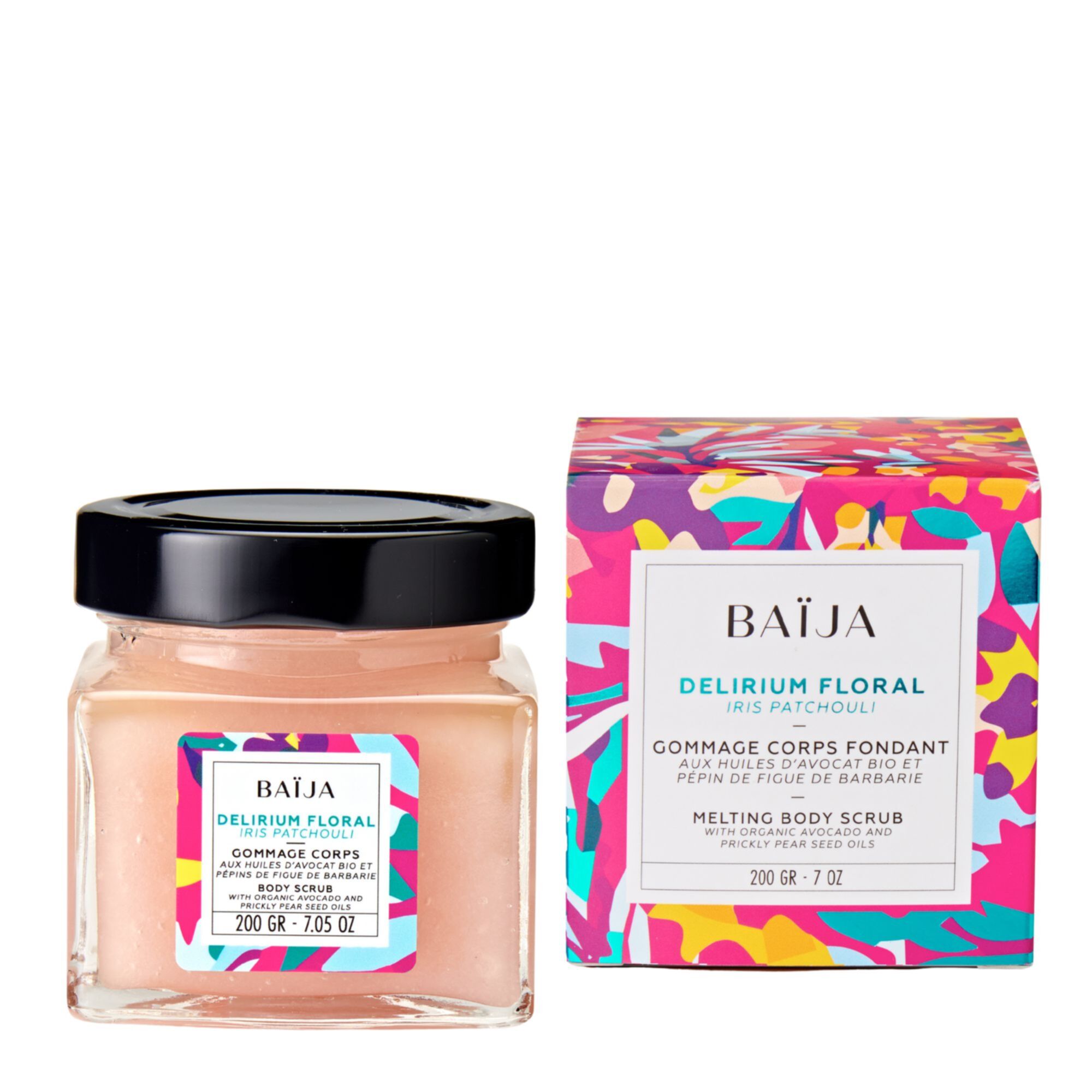BAIJA GOMMAGE CORPS DELIRIUM FLORAL Gommage Corps Granité Iris Patchouli Pot 200gr
