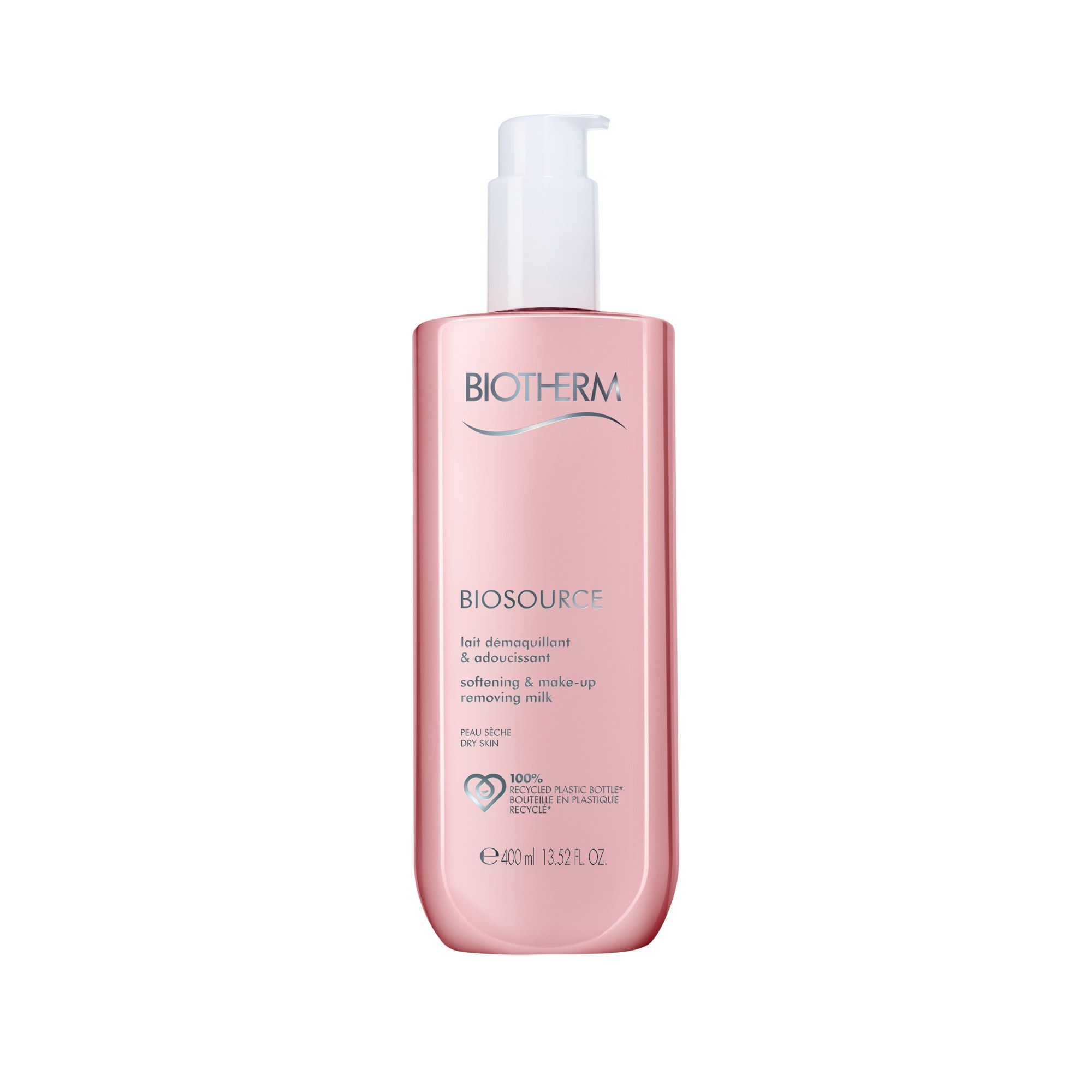 BIOTHERM Lait démaquillant Peaux sèches Biosource 400ml Lait démaquillant et adoucissant Flacon Pompe 400 ml