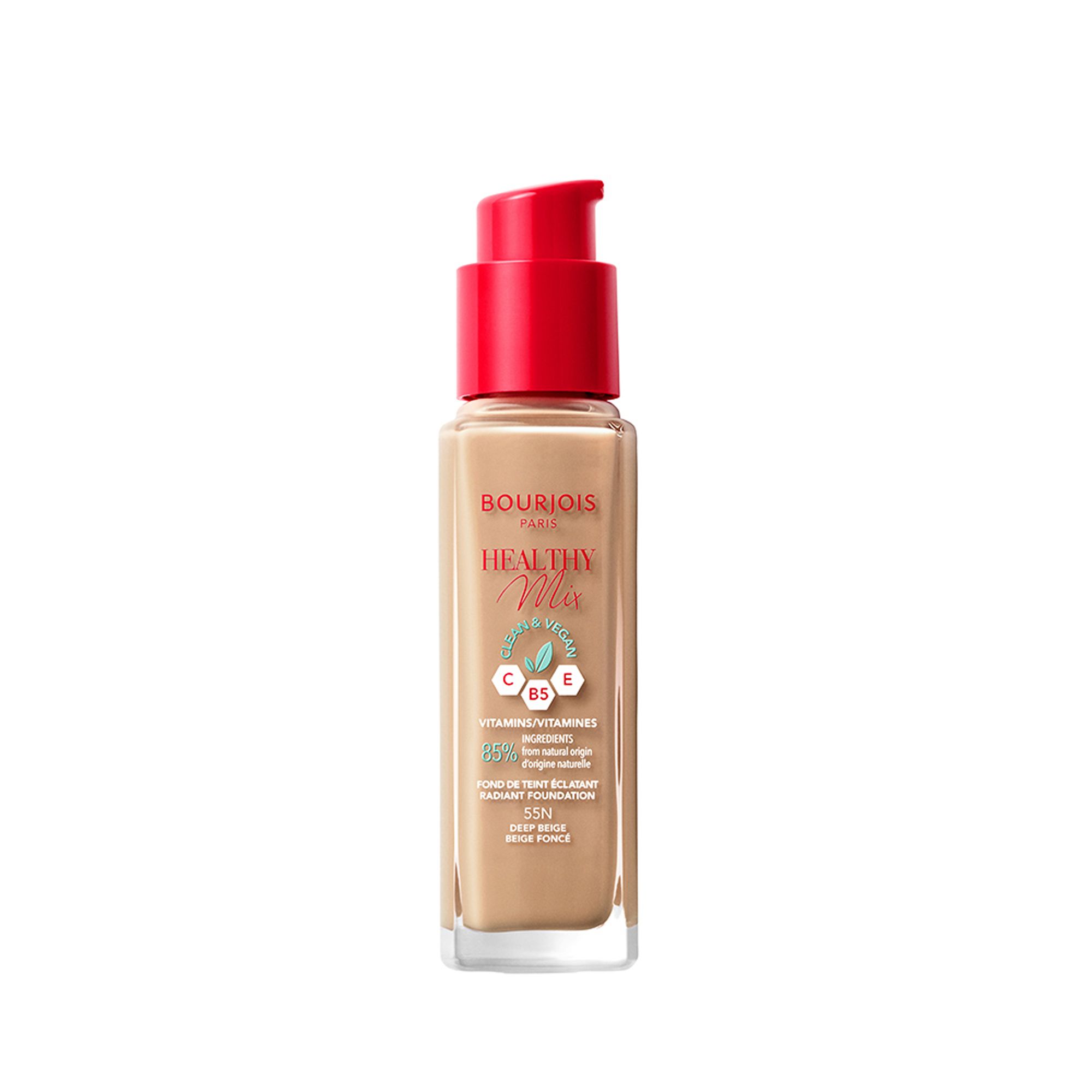 Bourjois - Healthy Mix Clean Fond De Teint 55 N Beige Foncé