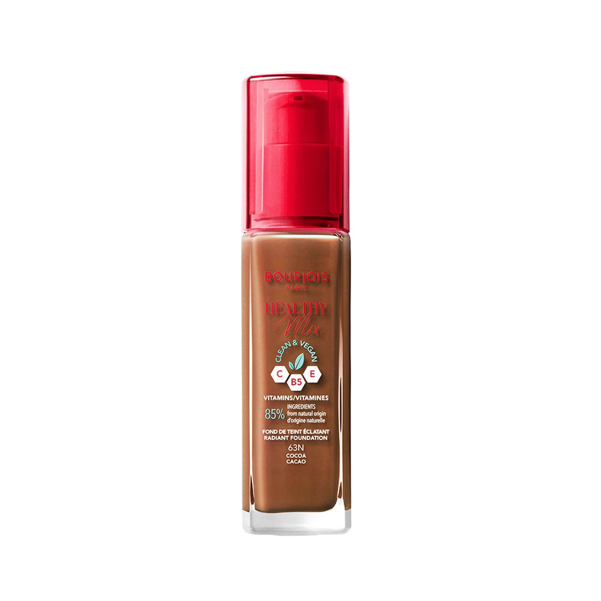 Bourjois - Healthy Mix Clean Fond De Teint 63 N Cacao