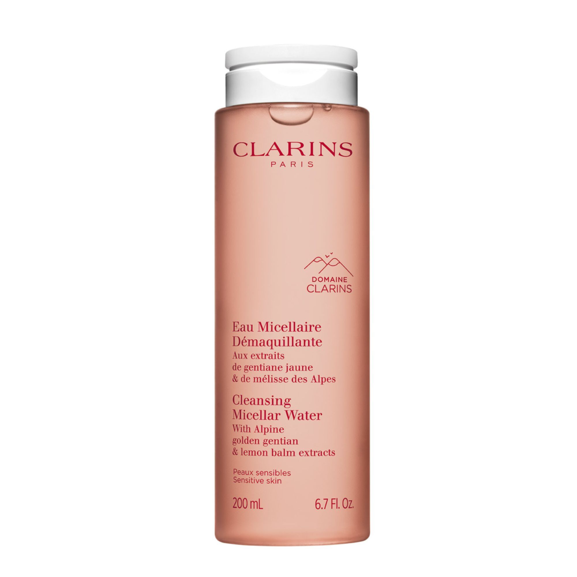 Clarins - Eau Micellaire Démaquillante Aux Extraits De Gentiane Jaune & Mélisse Des Alpes - Peaux Sensibles 200ml