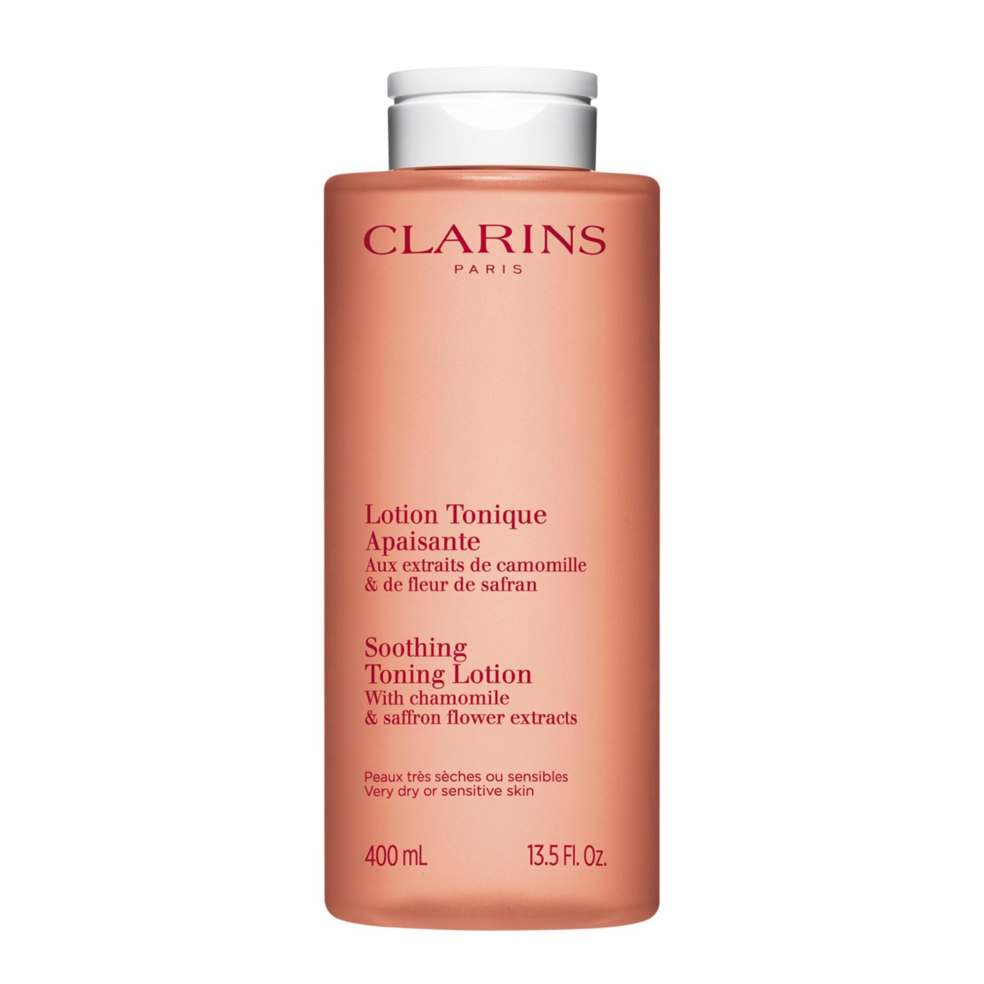 Clarins - Lotion Tonique Apaisante Aux Extraits De Camomille & Fleur De Safran - Peaux Très Sèches Ou Sensibles 400ml