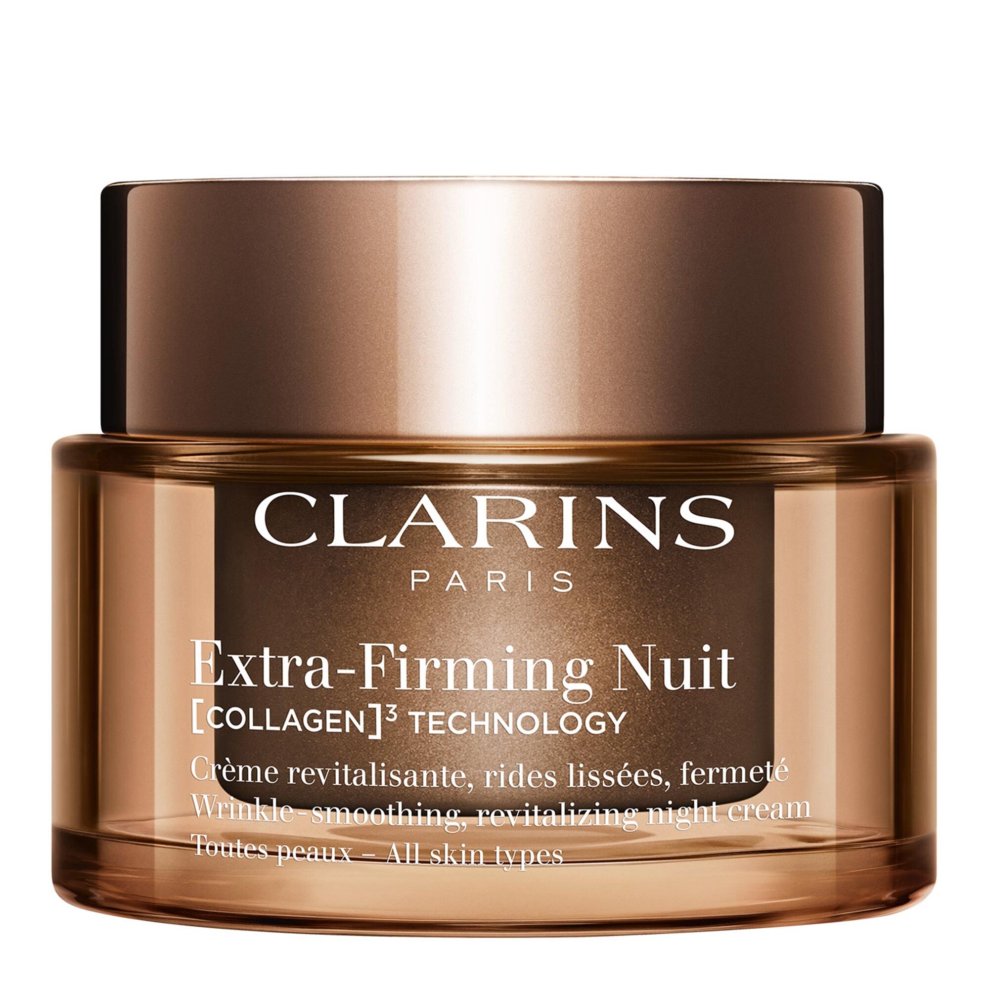 Clarins - Extra-firming Nuit Toutes Peaux Crème Anti-âge Collagène Fermeté 50ml