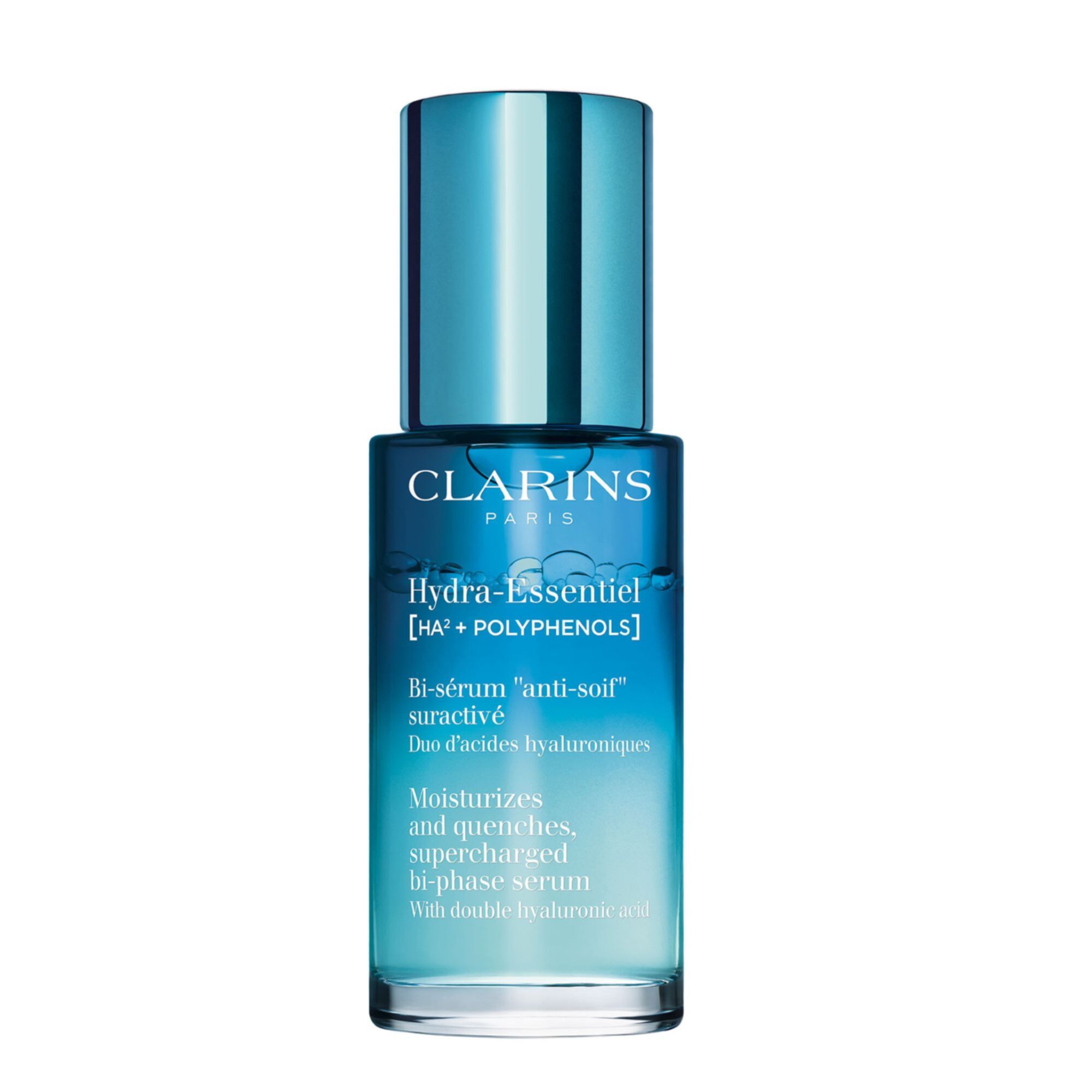 Clarins - Hydra-essentiel [ha²+ Polyphenols] Bi-sérum 'anti-soif' Suractivé - Duo D'acides Hyaluroniques 30ml