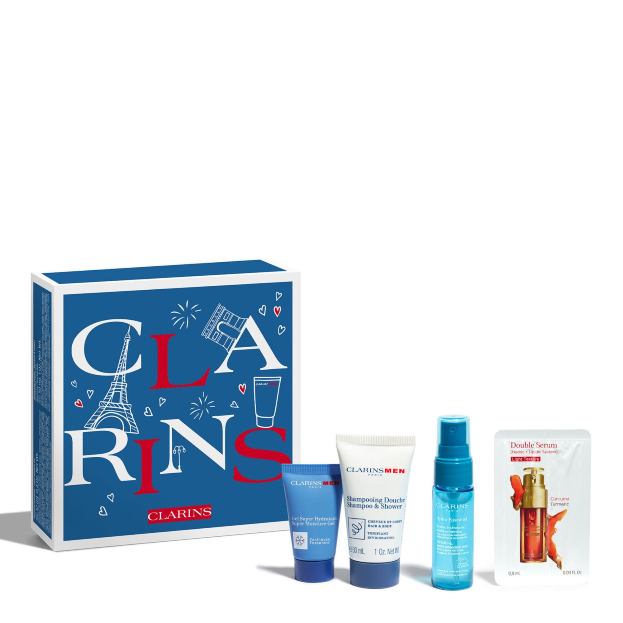Clarins - Coffret Les Essentiels Clarinsmen Shampoing-douche & Soins Visage