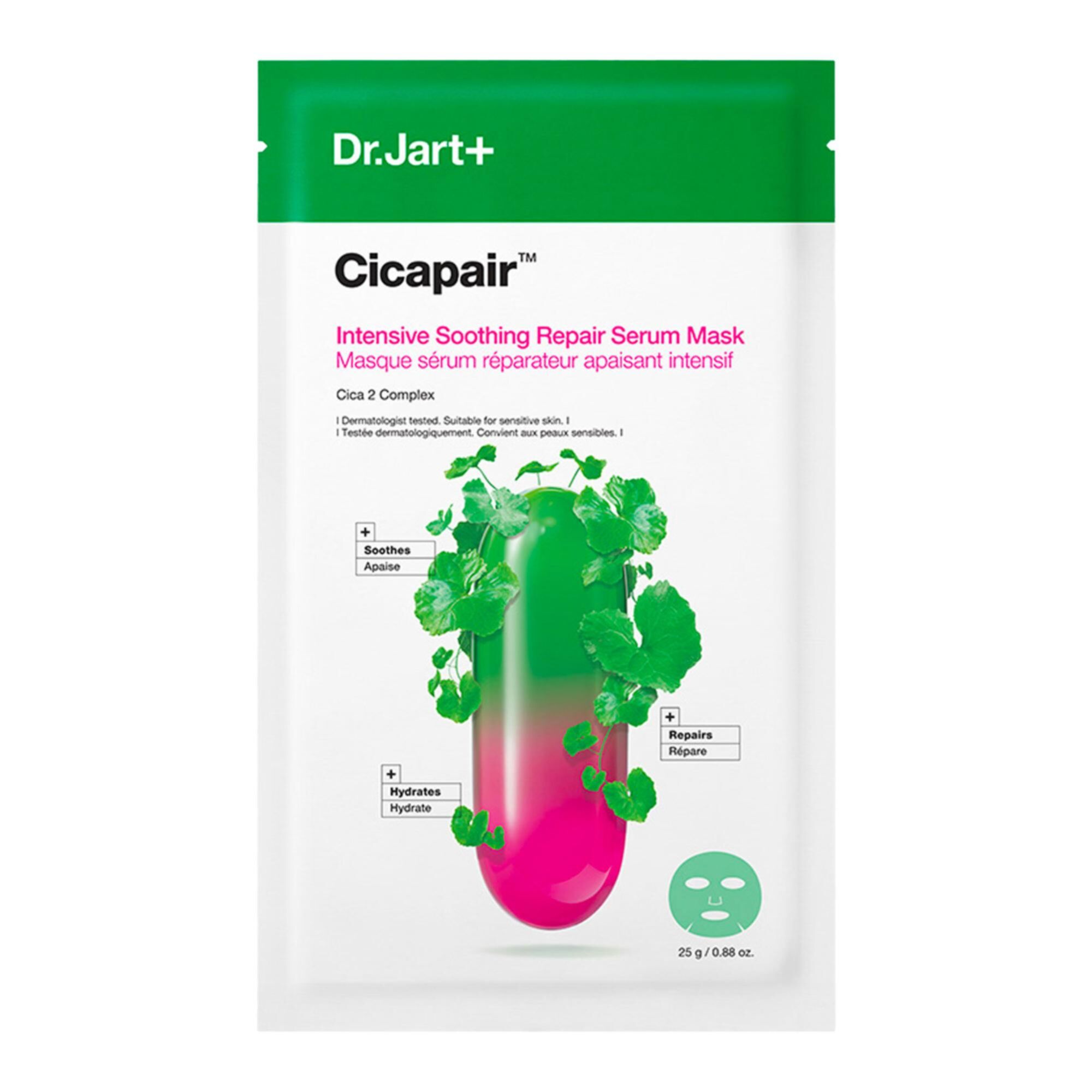 Dr Jart - Cicapair Masque Tissu Réparateur Apaisant Intensif 25g