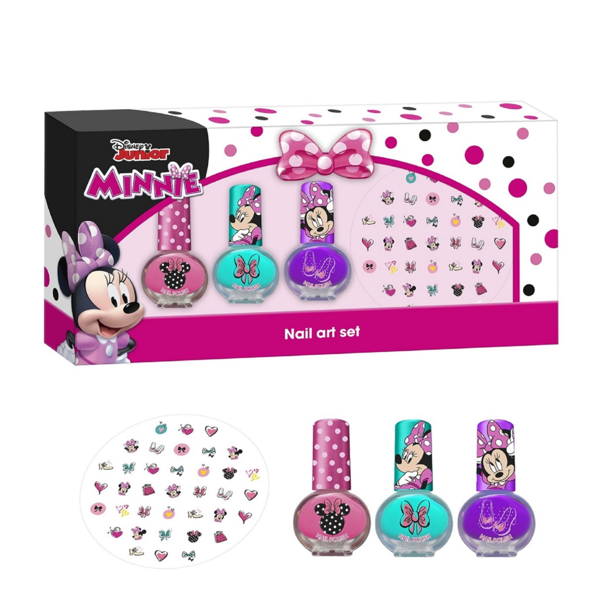 Disney Produits - Coffret Vernis - Minnie Trio Vernis & Autocollants Ongles