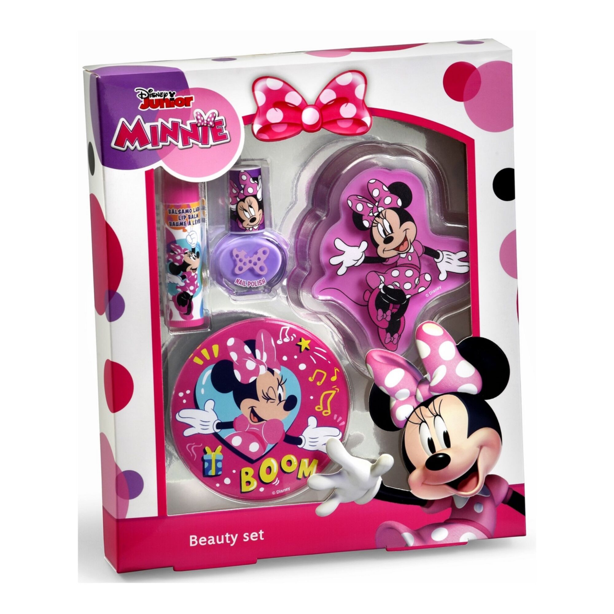 Disney Produits - Coffret Maquillage - Minnie Brillant Et Baume Lèvres, Vernis & Miroir