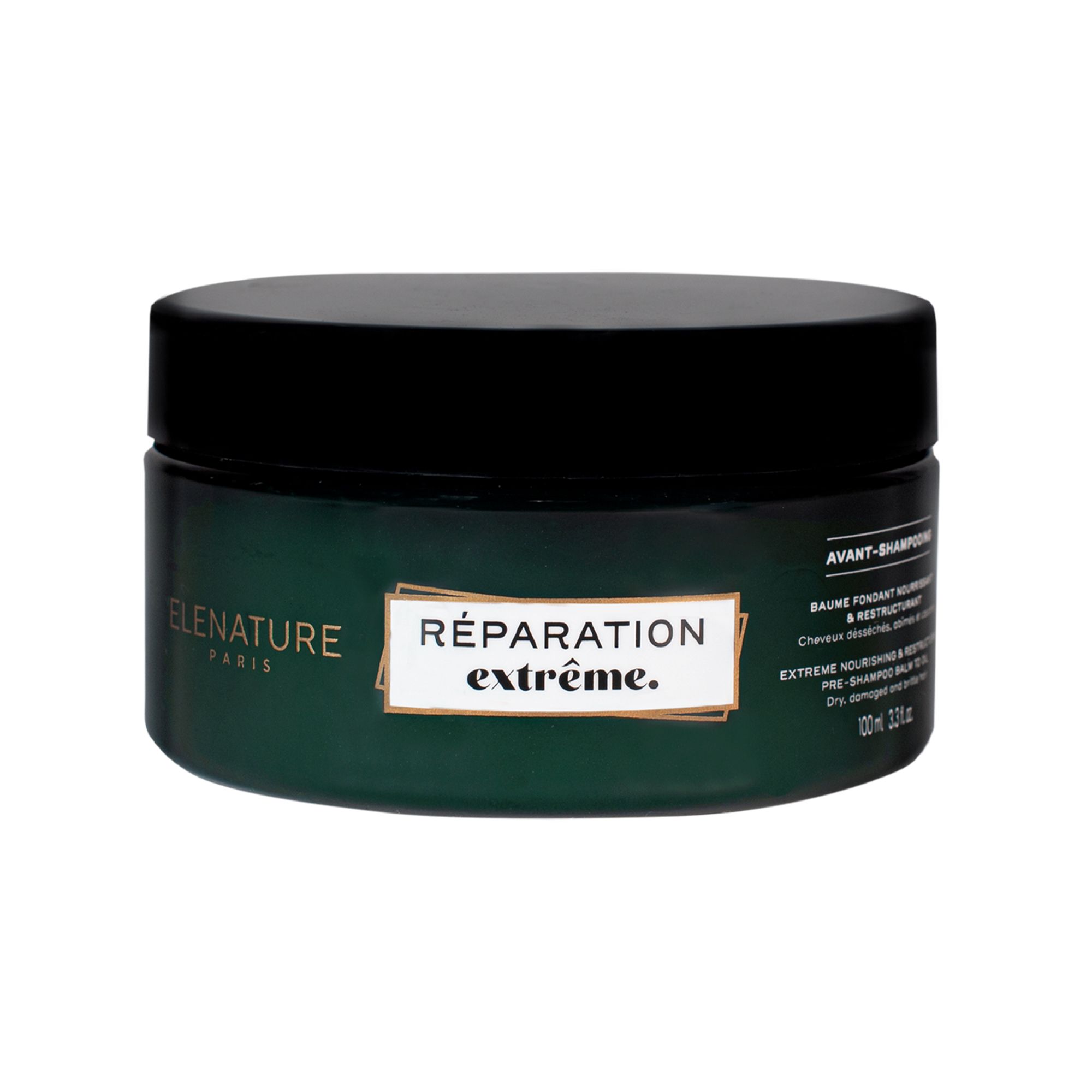 Elénature - Réparation Extrême Avant-shampooing Baume Fondant Nourrissant & Restructurant Flacon Pompe 100ml