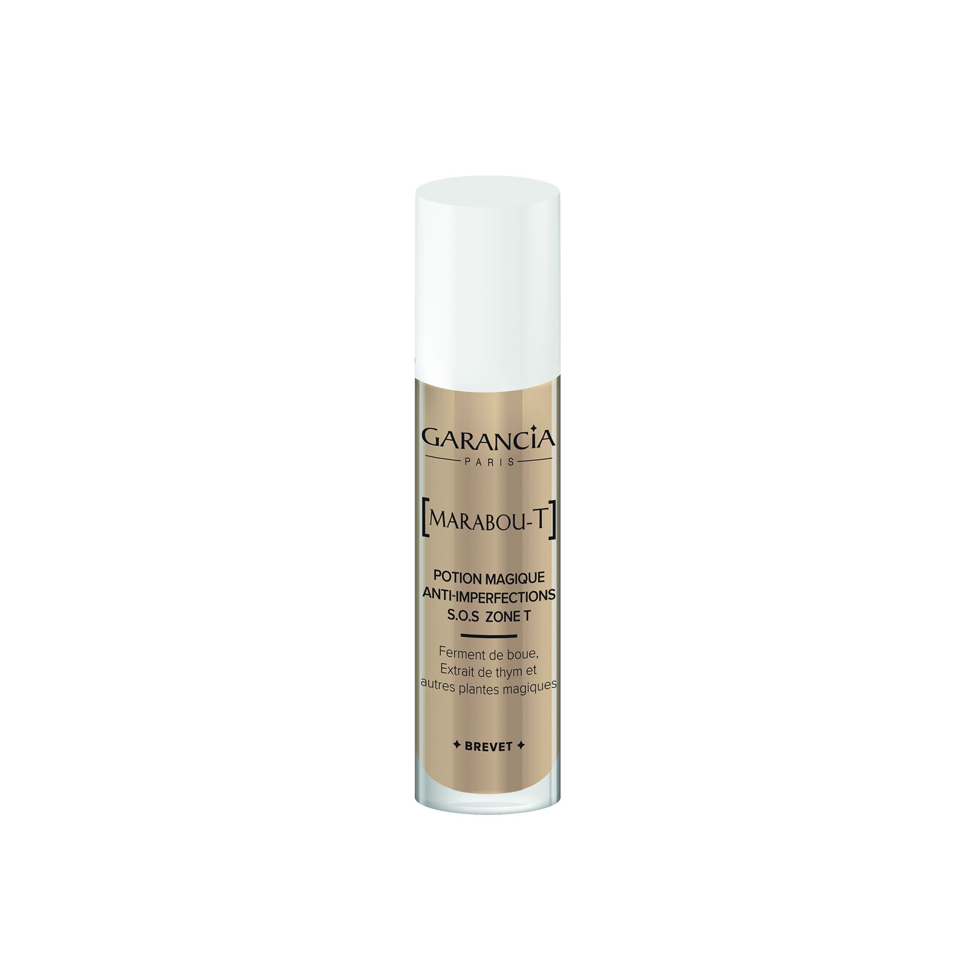 Garancia - Marabou-t Roll-on, Anti-imperfections, Points Noirs, Boutons, Pores Dilatés, Microbiote, Brillance 10ml