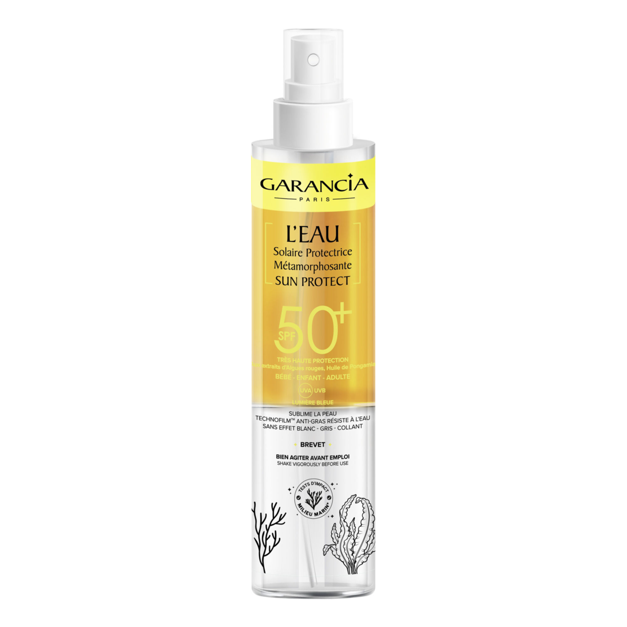 Garancia - L'eau Solaire Protectrice Métamorphosante Protection Solaire Visage & Corps Spf50+ 150ml