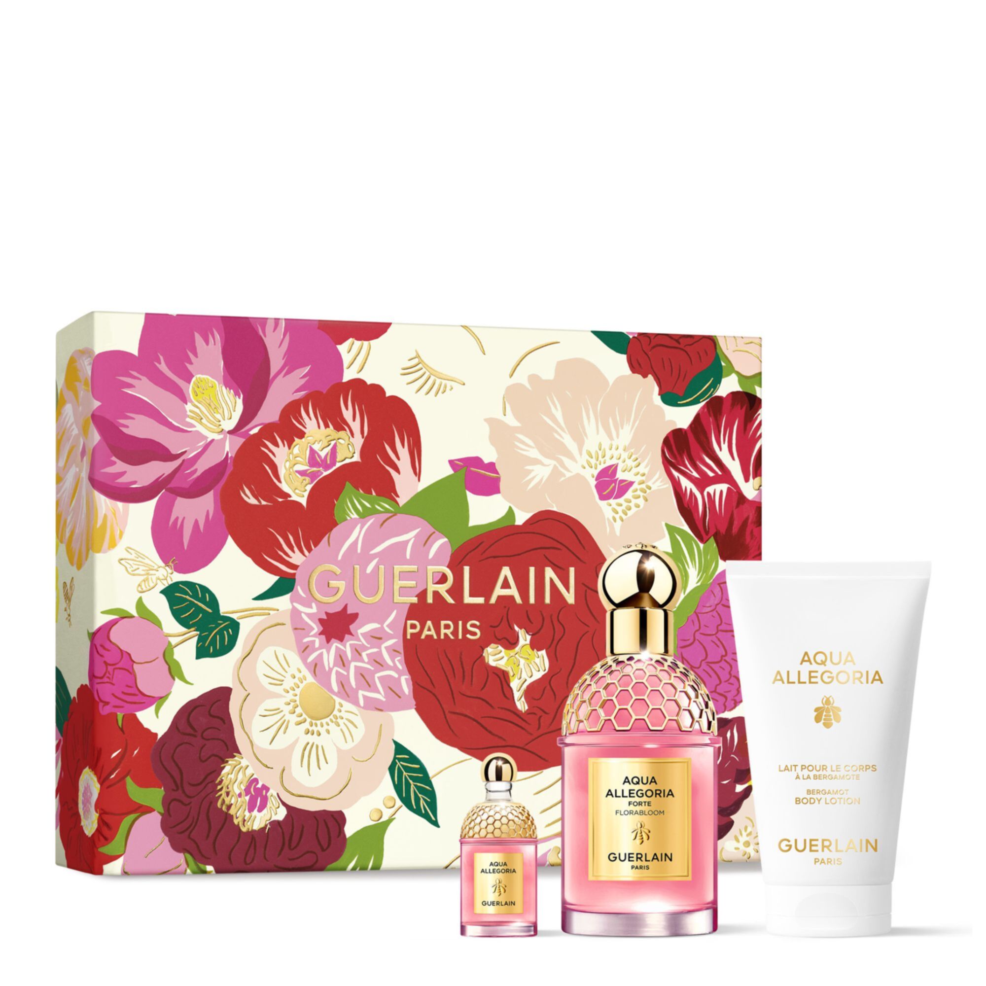 Guerlain - Coffret Aqua Allegoria Florabloom Eau De Parfum 75ml, Lait Corps & Miniature