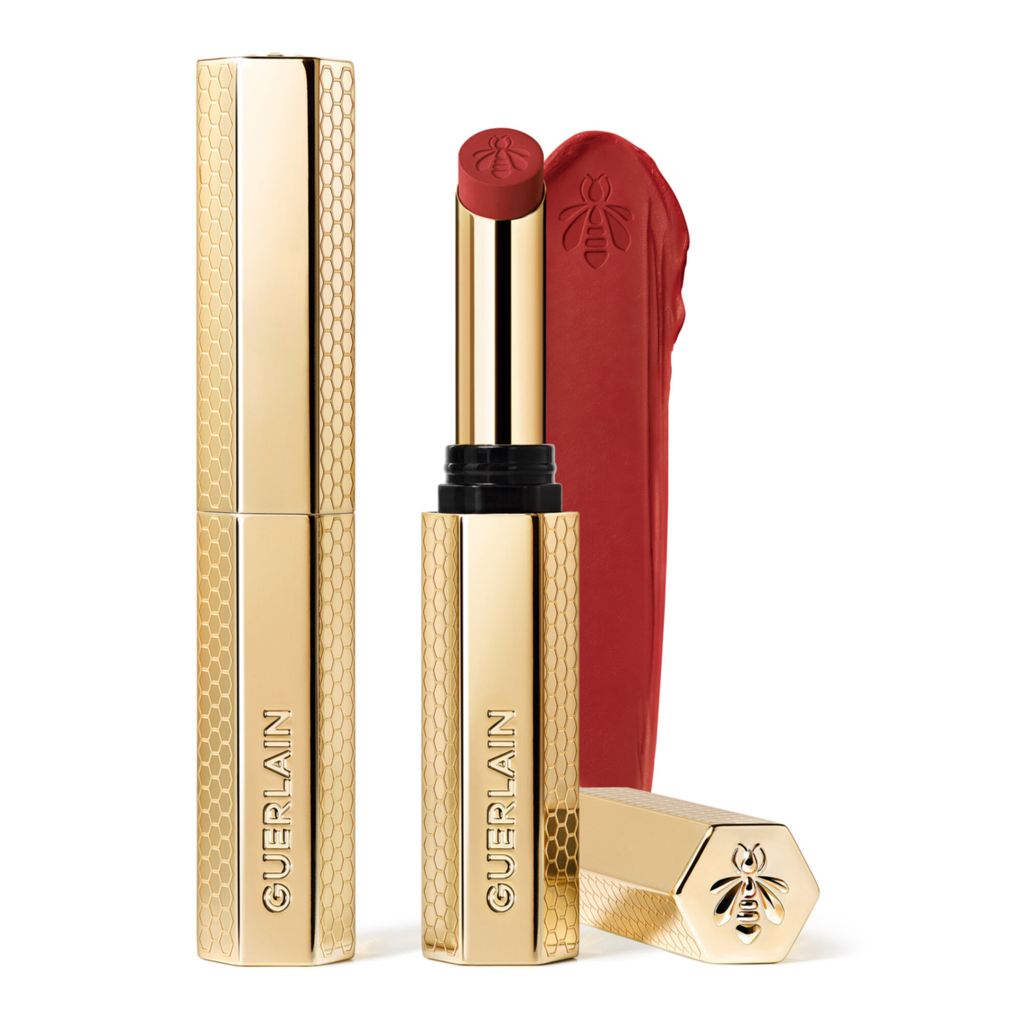 Guerlain - Kisskiss Le Rouge À Lèvres Intense Au Miel 599 Red Aster