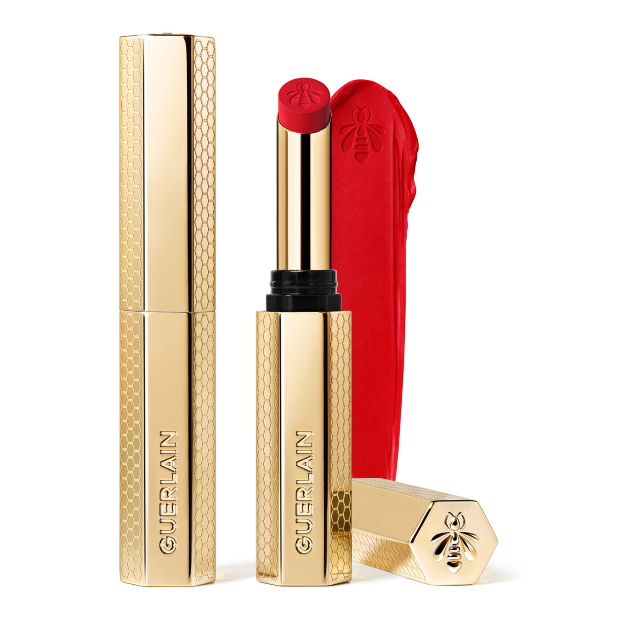 Guerlain - Kisskiss Le Rouge À Lèvres Intense Au Miel 510 Petal Red