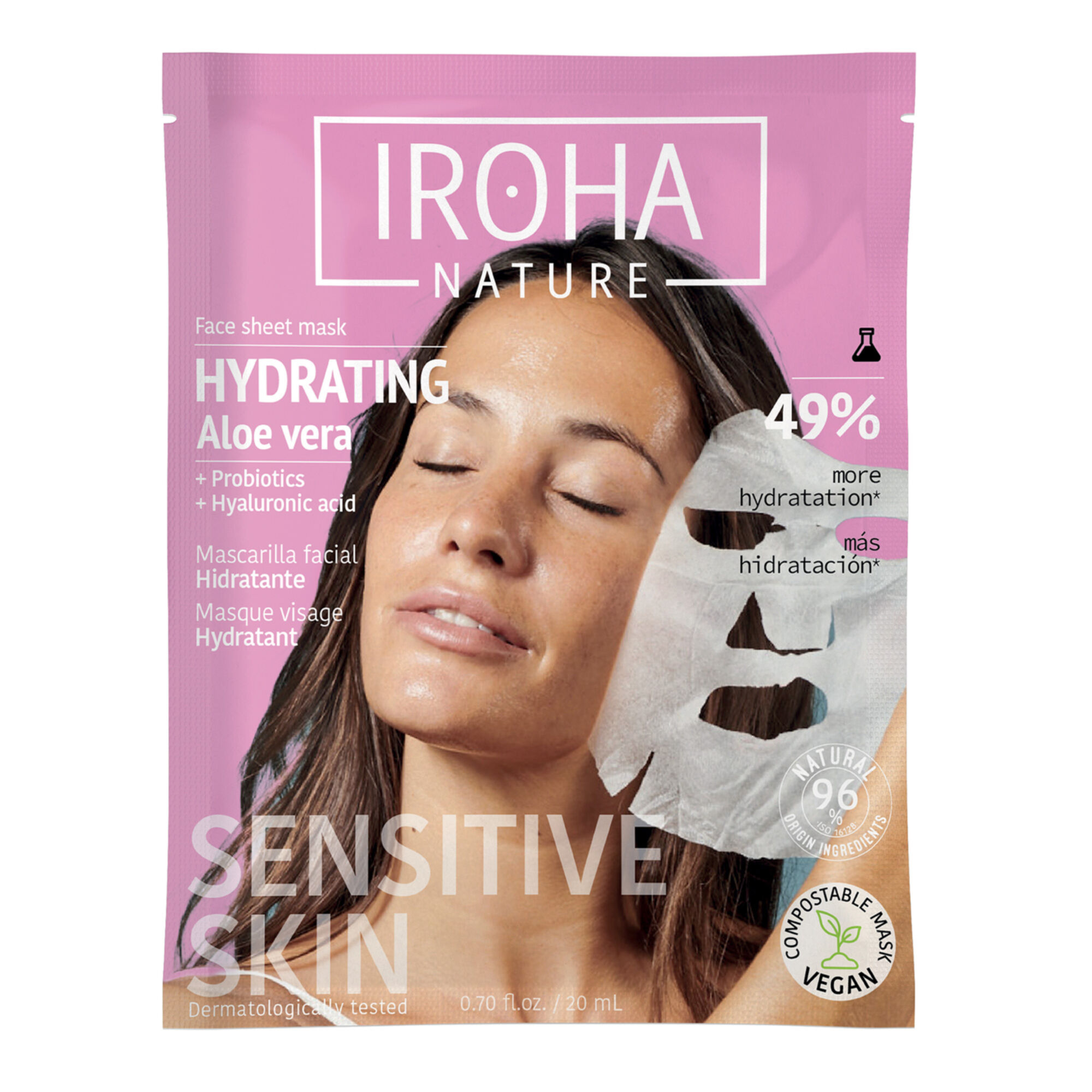 Masque visage tissu hydratant IROHA - vue 2