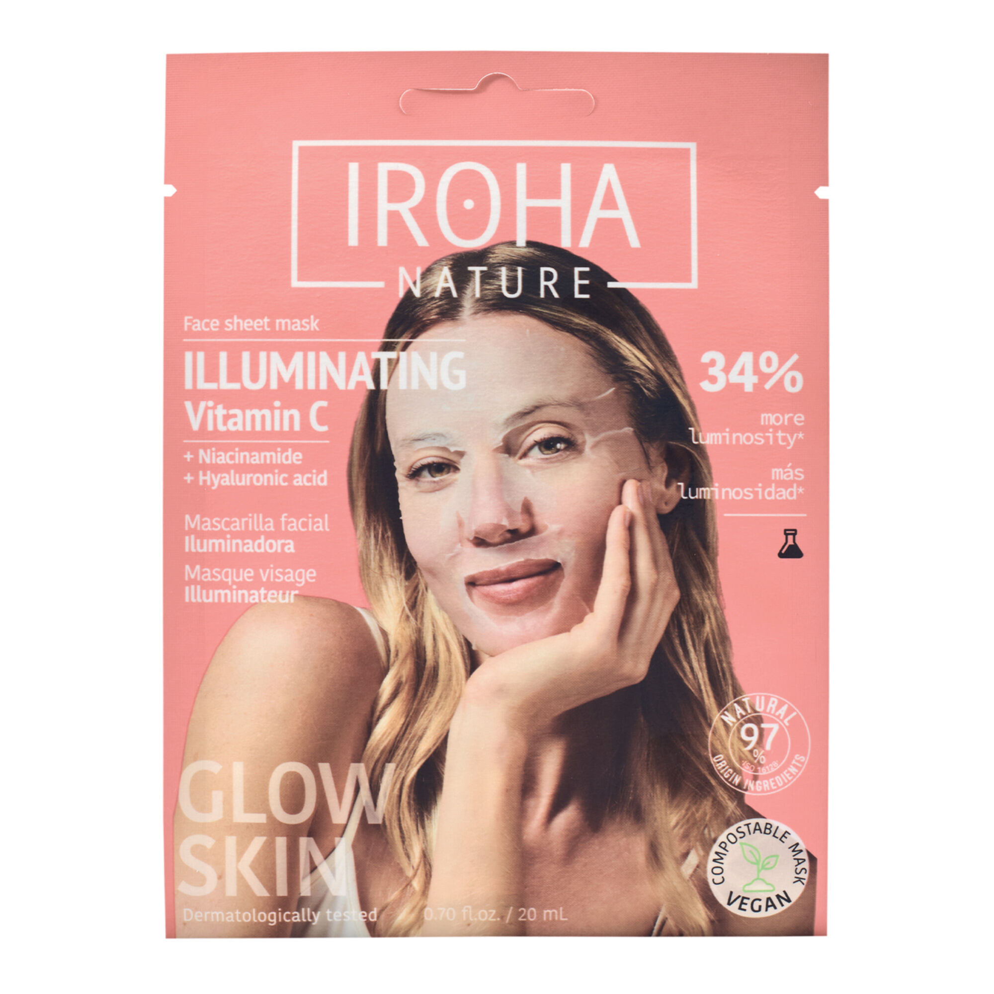 Masque visage tissu illuminateur IROHA - vue 2