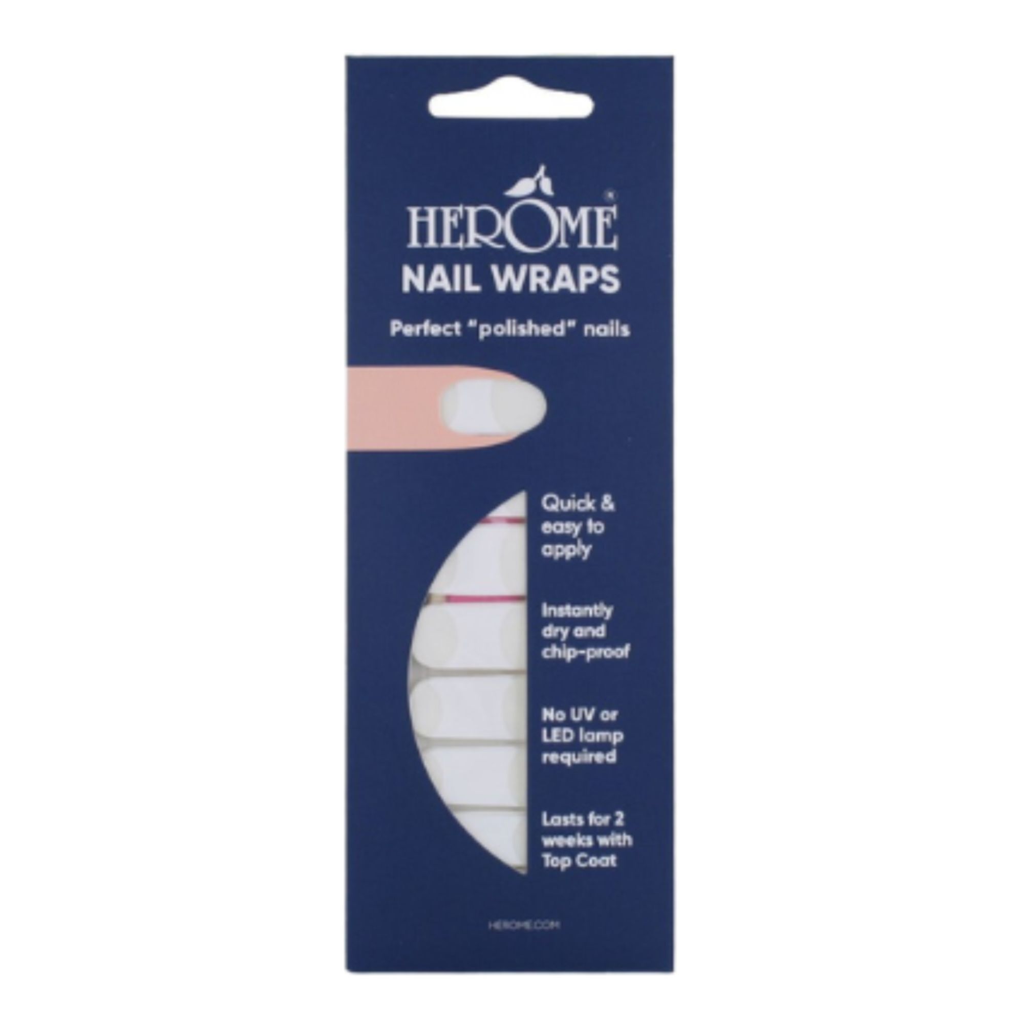 Hérôme Unisex - Nail Wraps Vernis À Ongles Adhésif French Manucure Transparent