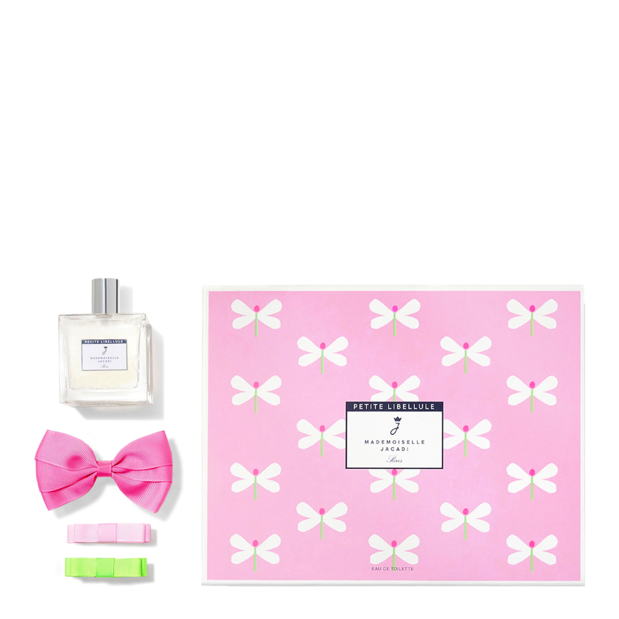 Jacadi - Coffret Mademoiselle Petite Libellule Eau De Toilette 100ml & Son Trio De Barrettes