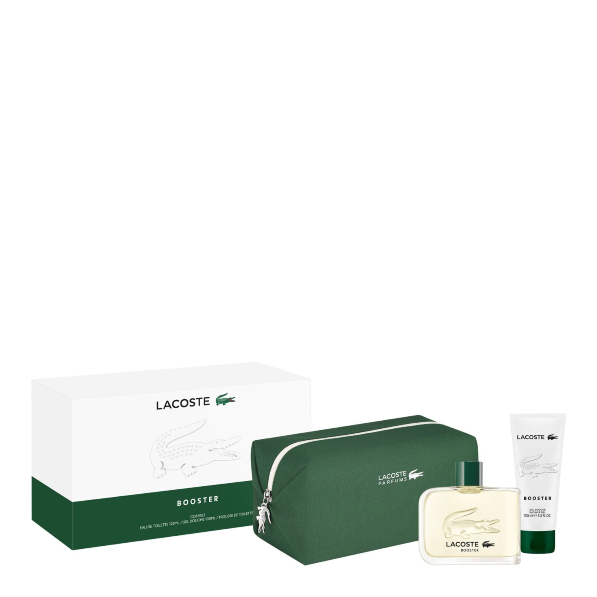 Lacoste - Coffret Booster Eau De Toilette 125ml, Gel Douche & Trousse De Toilette