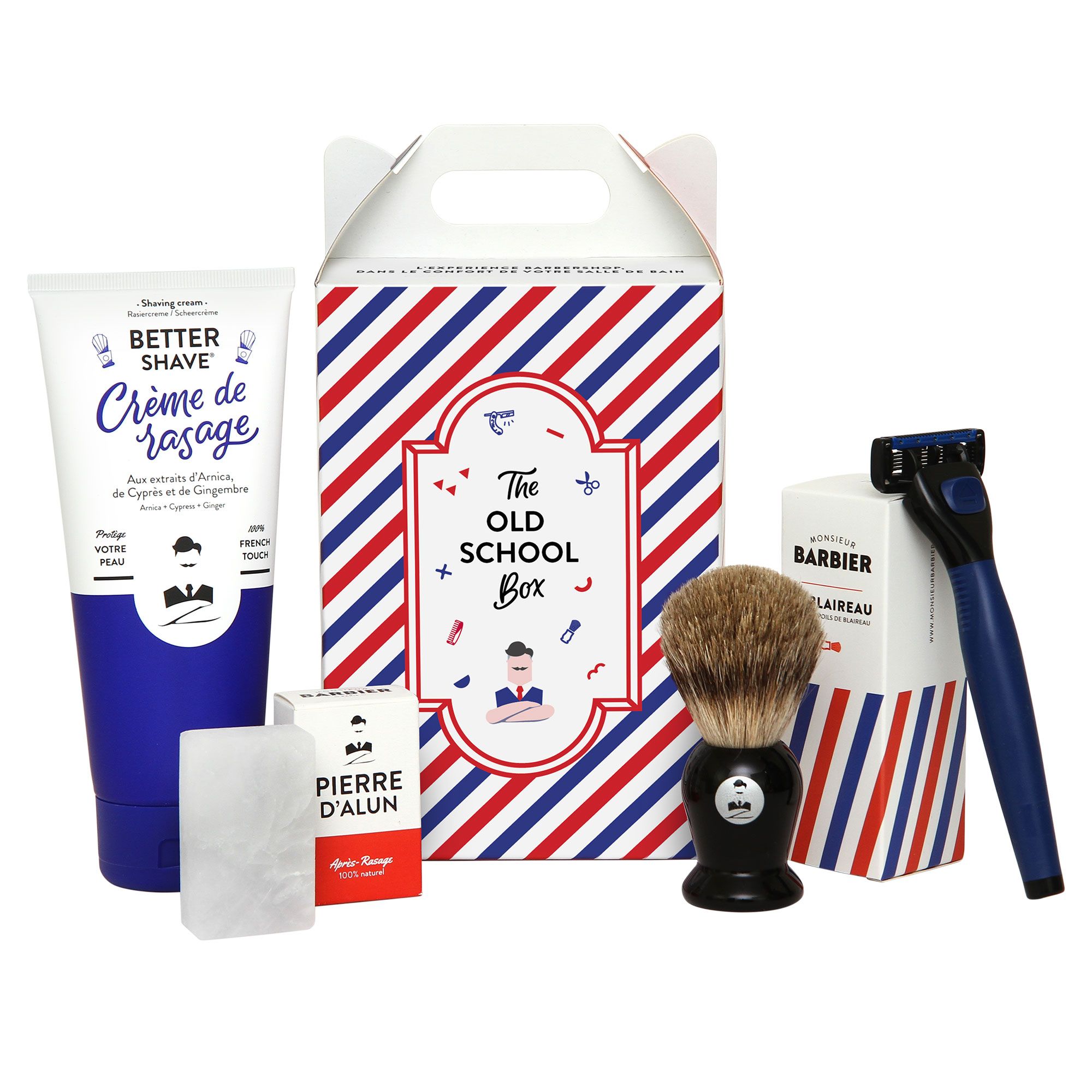 Monsieur Barbier - The Old School Box Coffret De Rasage Pour Homme 175ml + 75g