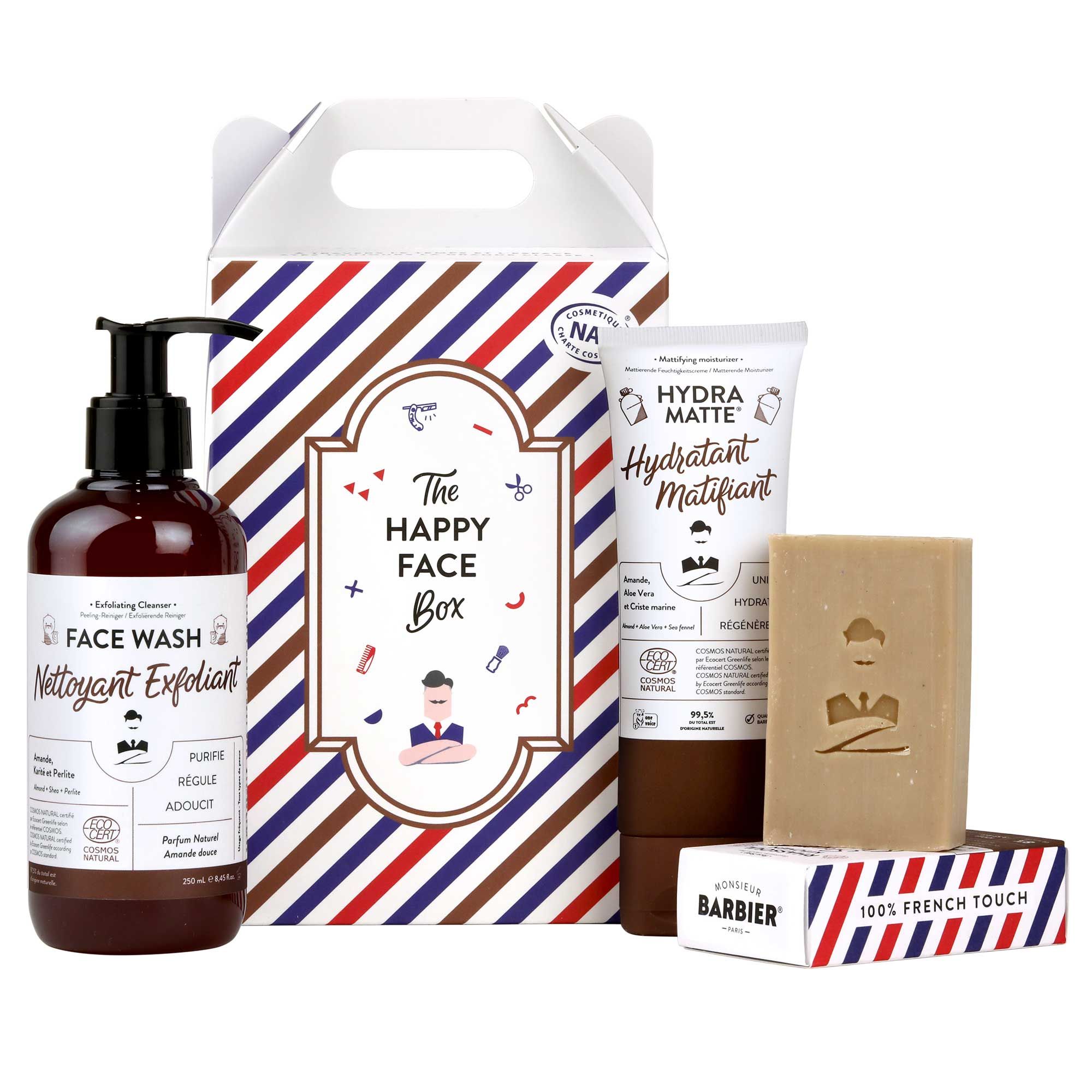 Monsieur Barbier - The Happy Face Box Coffret De Soin Visage Pour Homme 250ml + 75ml + 100g
