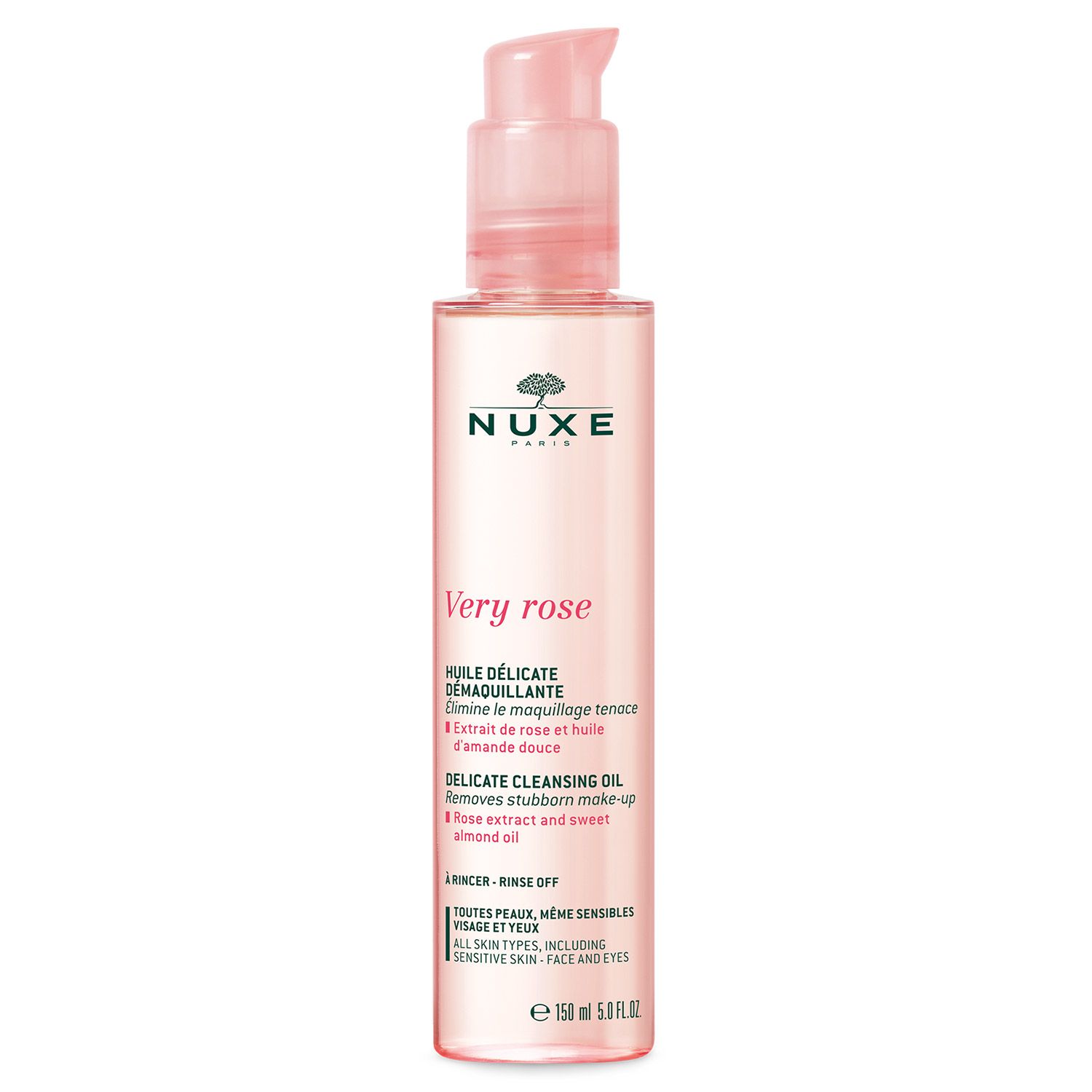 Nuxe - Huile Délicate Démaquillante Very Rose Flacon 150 Ml