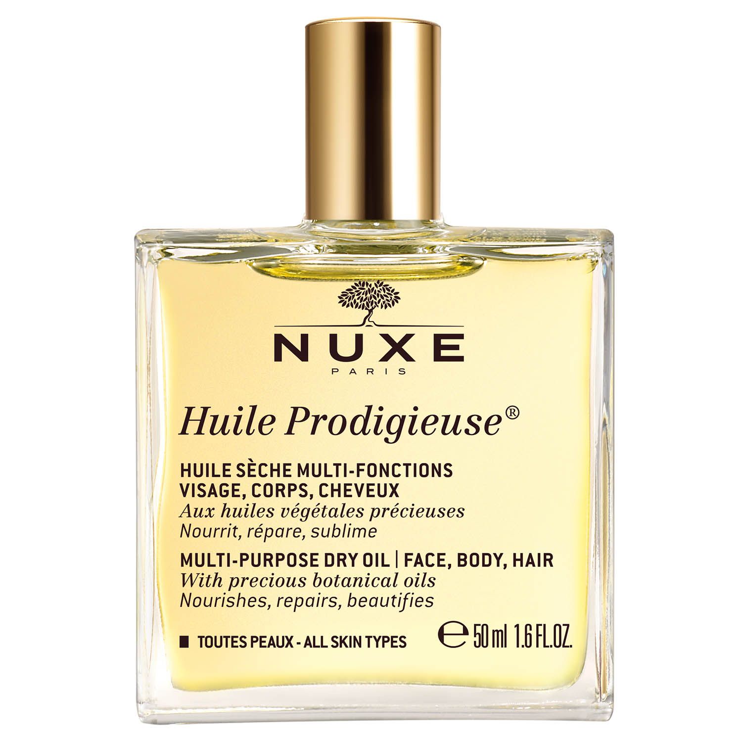 Nuxe - Huile Prodigieuse®- Huile Sèche Multi-fonctions Visage, Corps, Cheveux Soins Prodigieux® Flacon 50 Ml