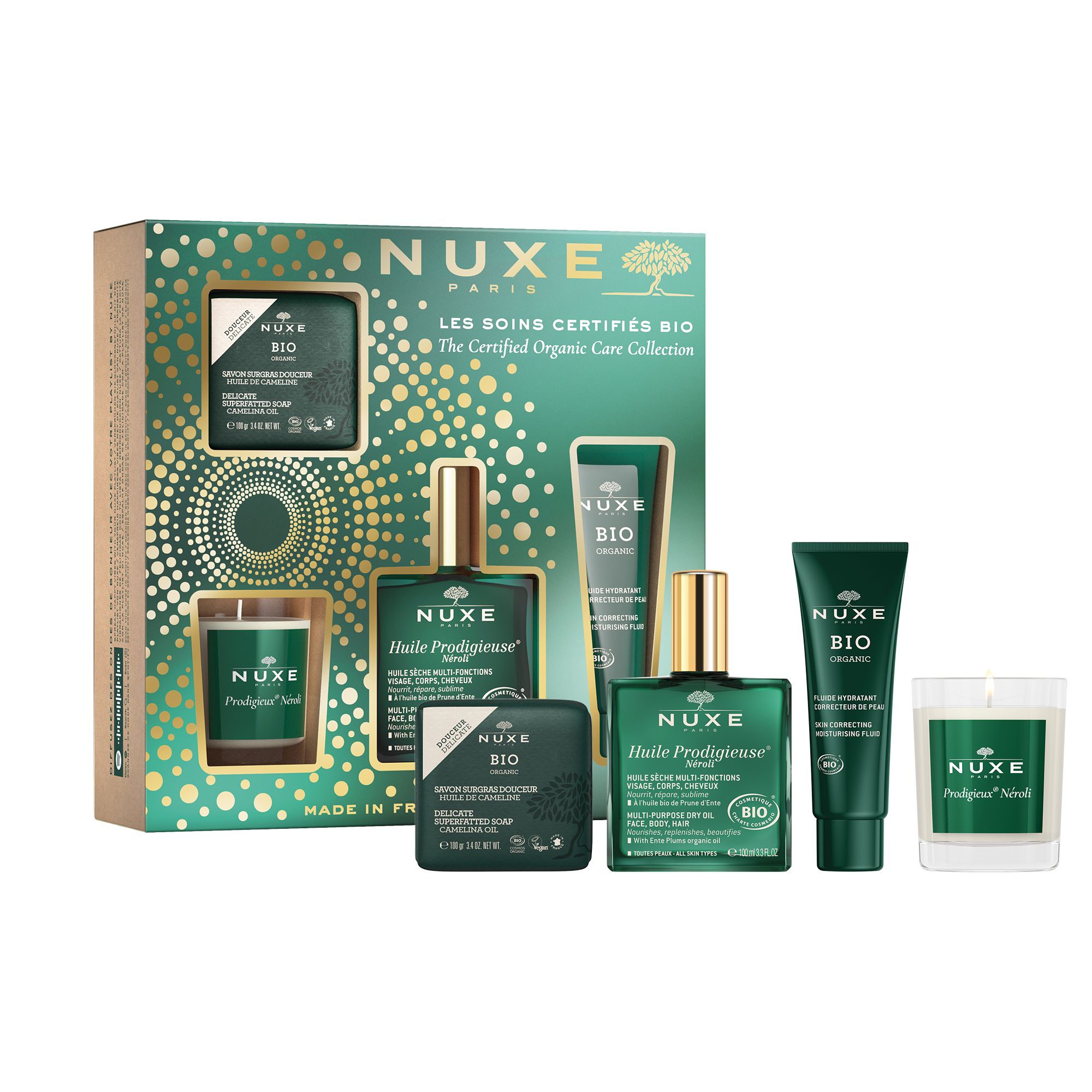 Nuxe - Coffret Prodigieux Neroli Huile Prodigieuse 100ml, Duo Soins & Bougie
