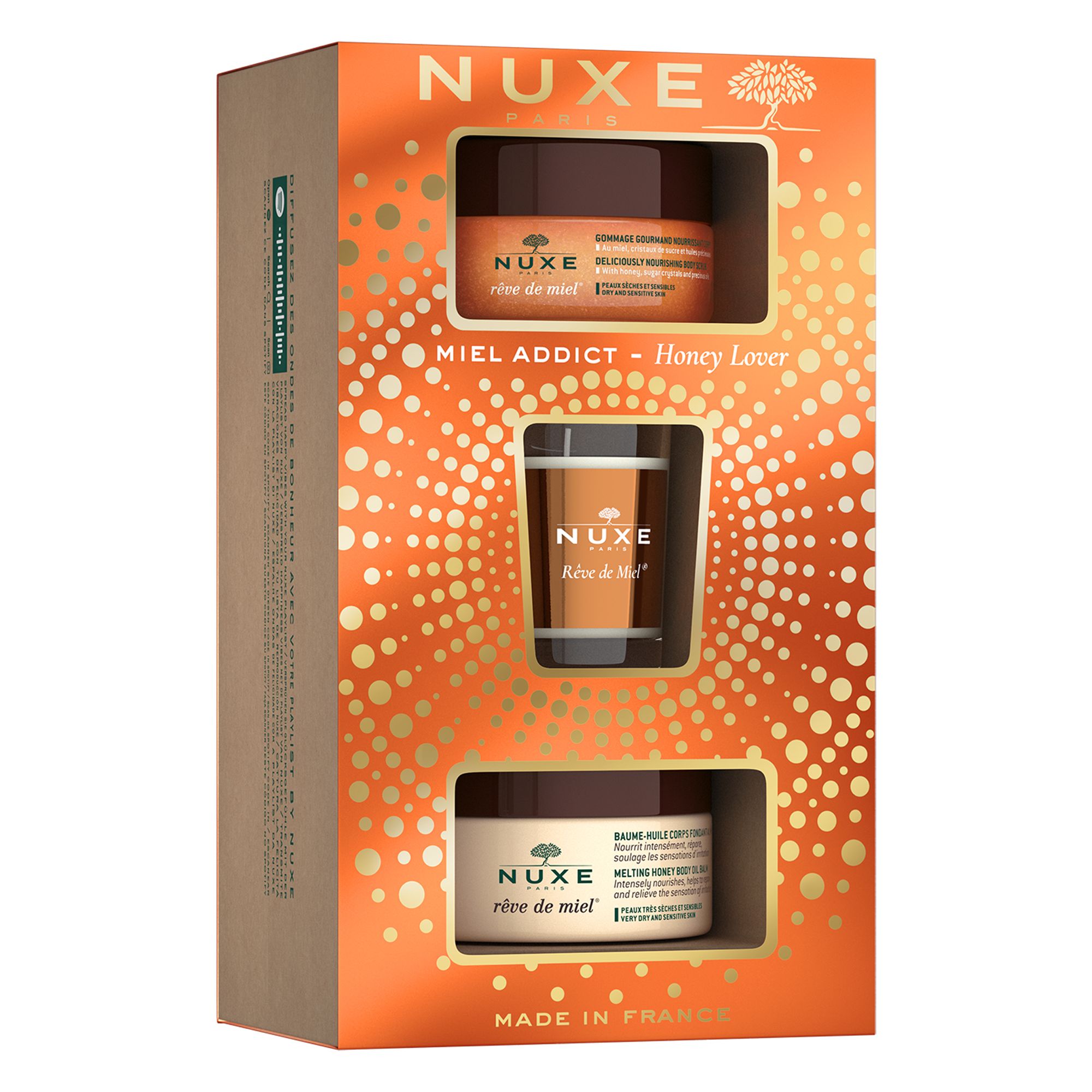 Nuxe - Coffret Rêve De Miel Gommage Corps, Baume Corps & Bougie
