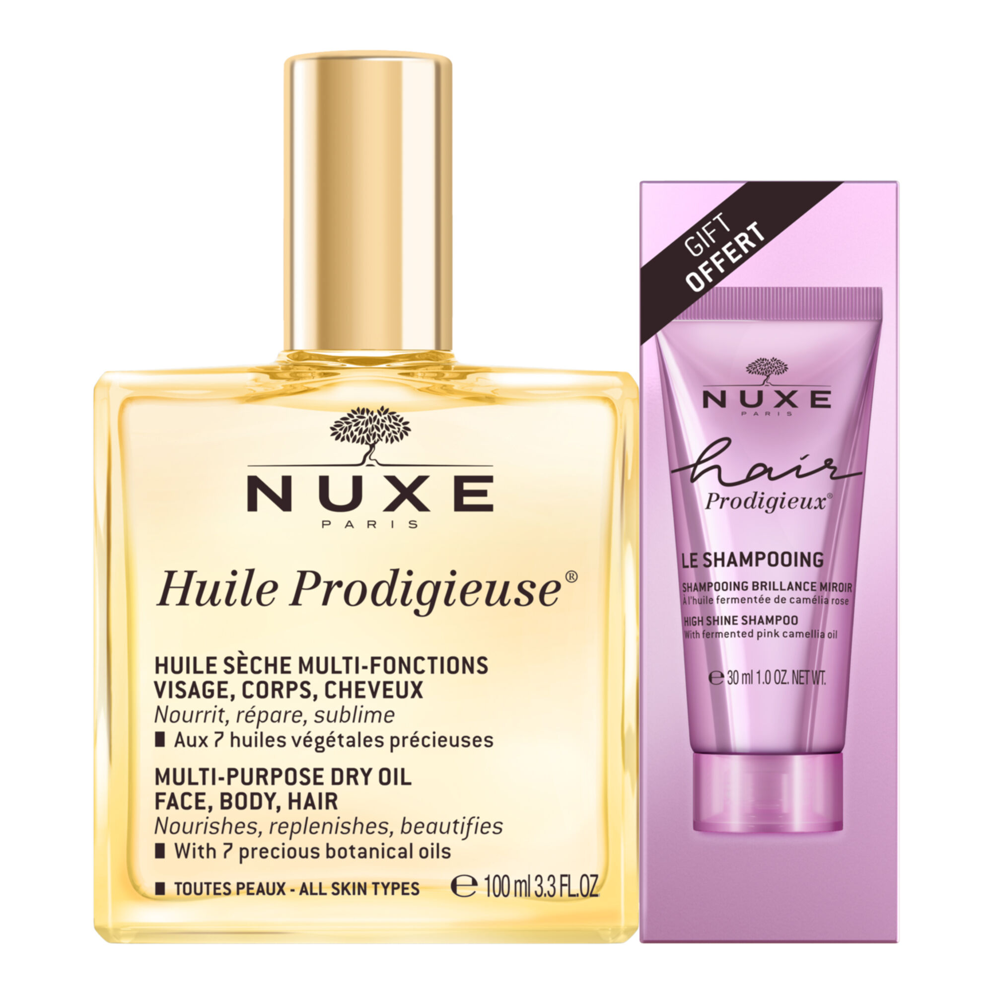 Nuxe - Duo Huile Prodigieuse Huile Prodigieuse®+ Shampooing Offert