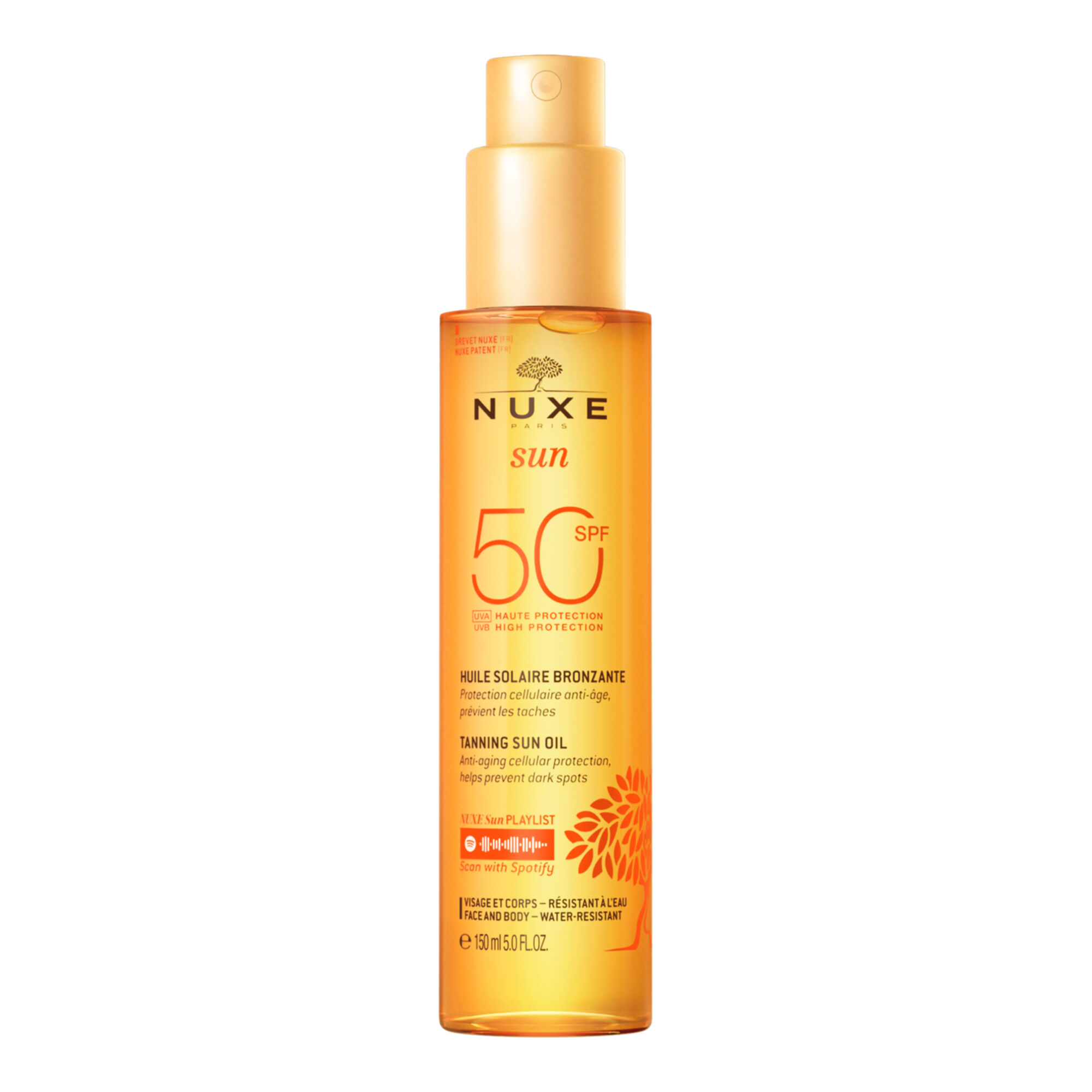 Nuxe Sun huile bronzante visage et corps SPF50 150 ml - vue 3