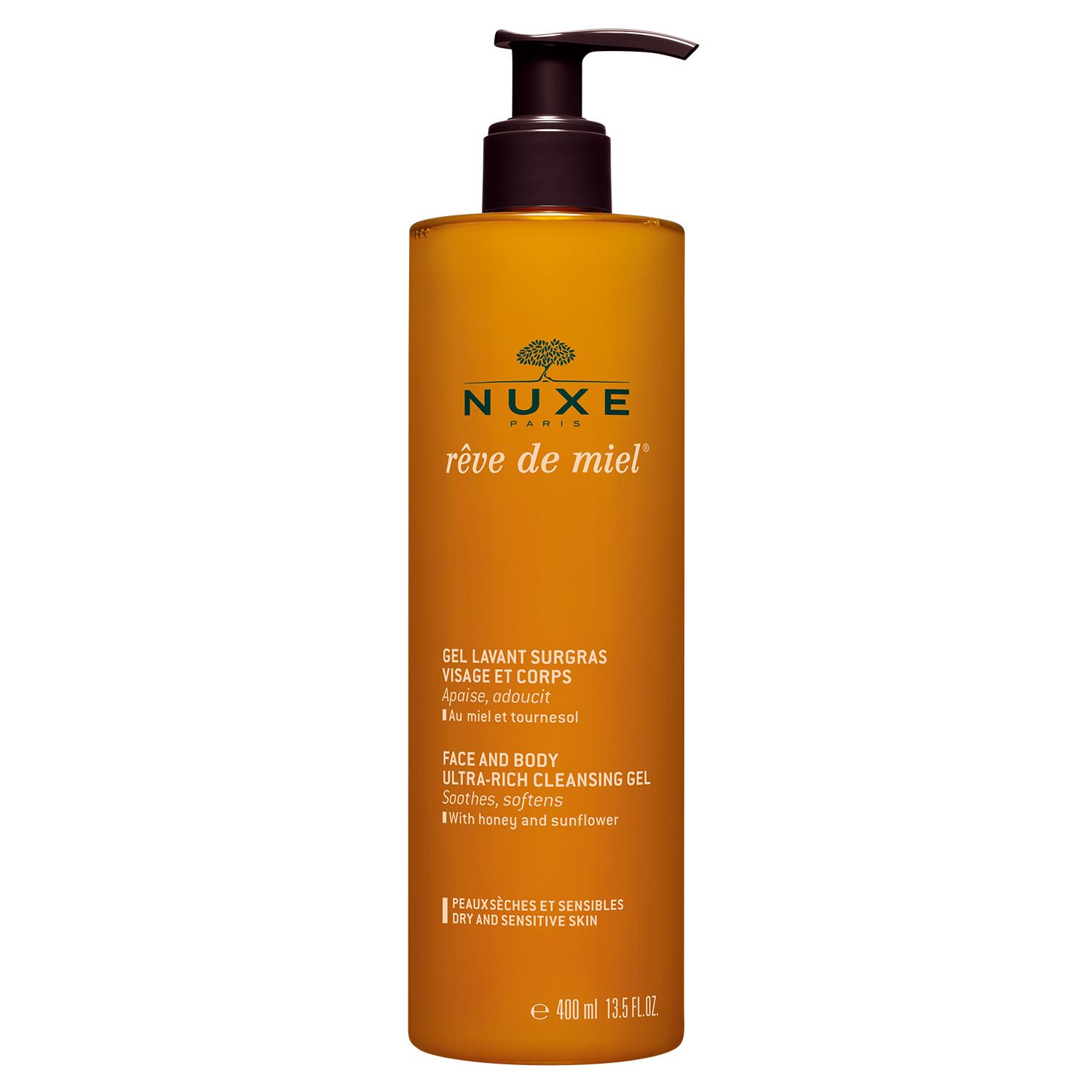 Nuxe - Gel Lavant Surgras Visage Et Corps Rêve De Miel® Rêve De Miel® Flacon 400 Ml
