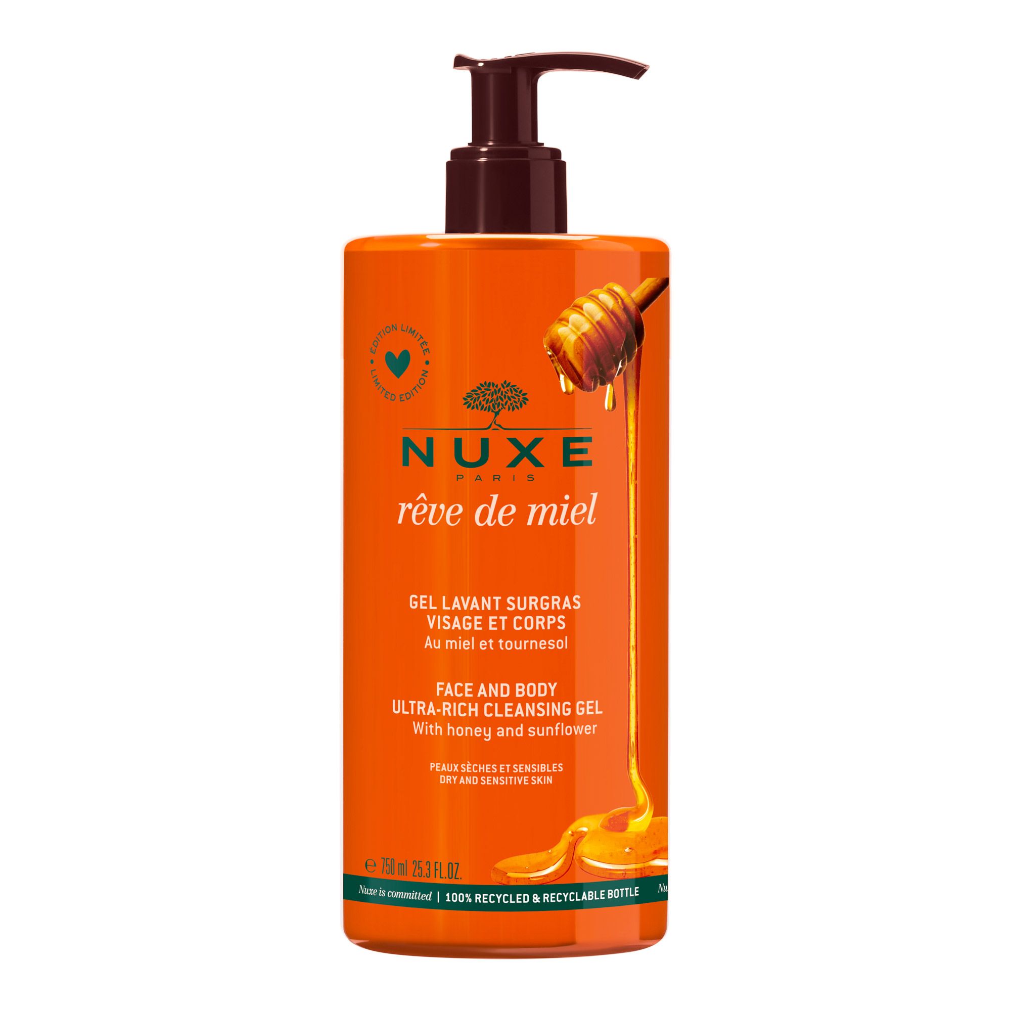 Nuxe - Rêve De Miel Gel Lavant Surgras Visage & Corps 750ml
