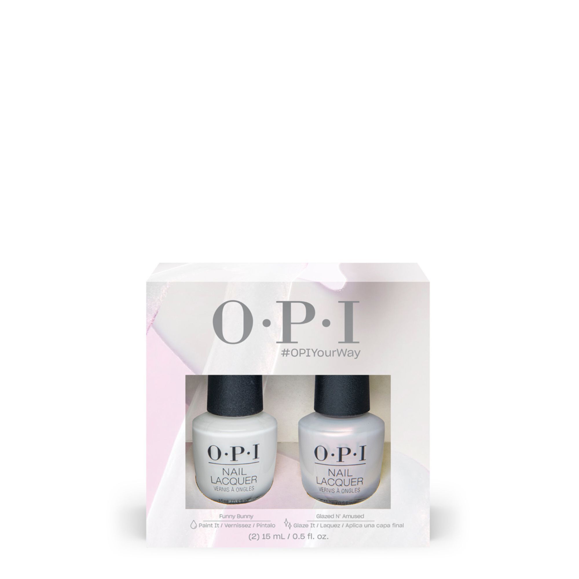 OPI Nail Lacquer - Kit de 2 vernis &agrave; ongles 15 ml - Tenue jusqu'&agrave; 7 jours