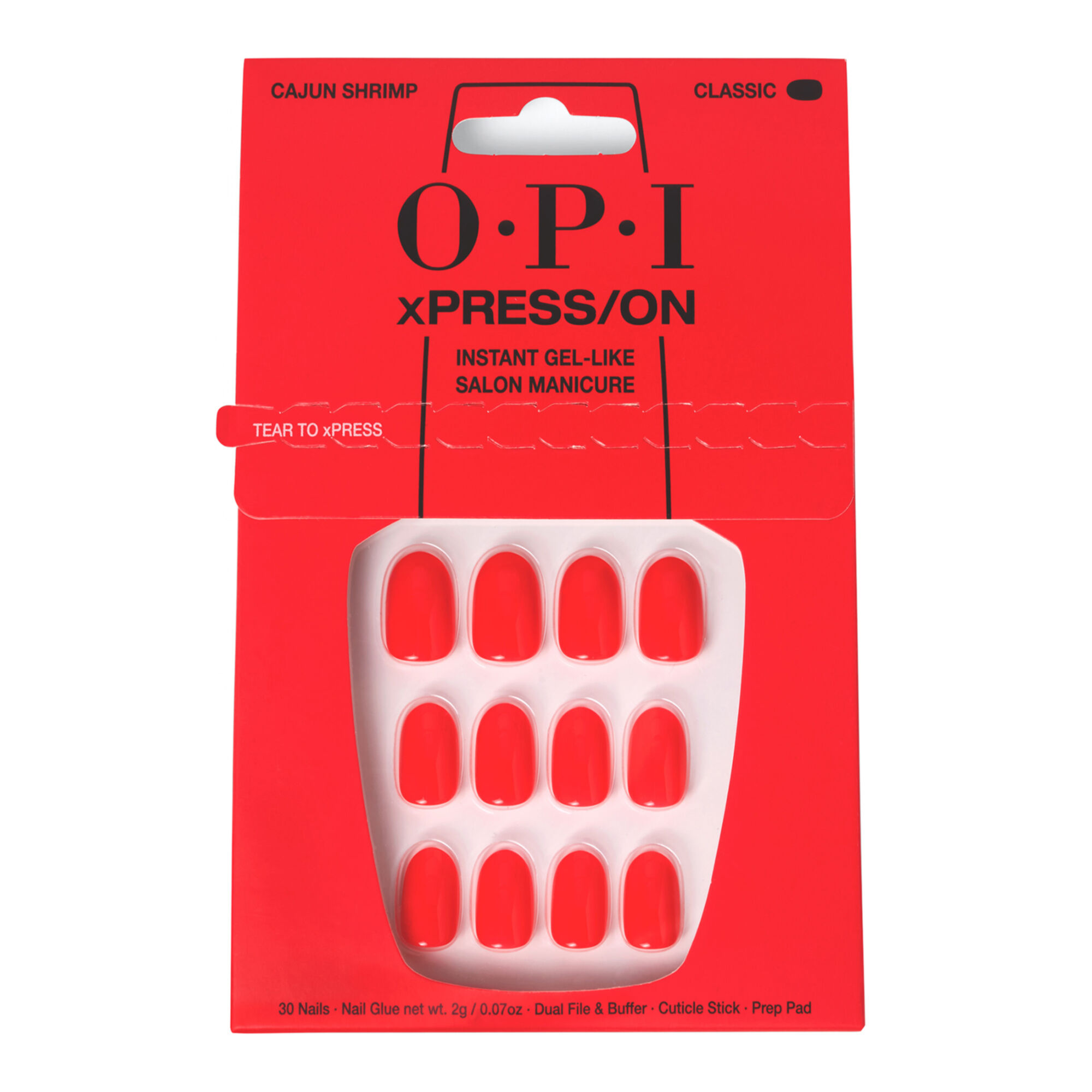 Opi - Xpress/on Kit Complet De Pose De Faux Ongles Cajun Shrimp™