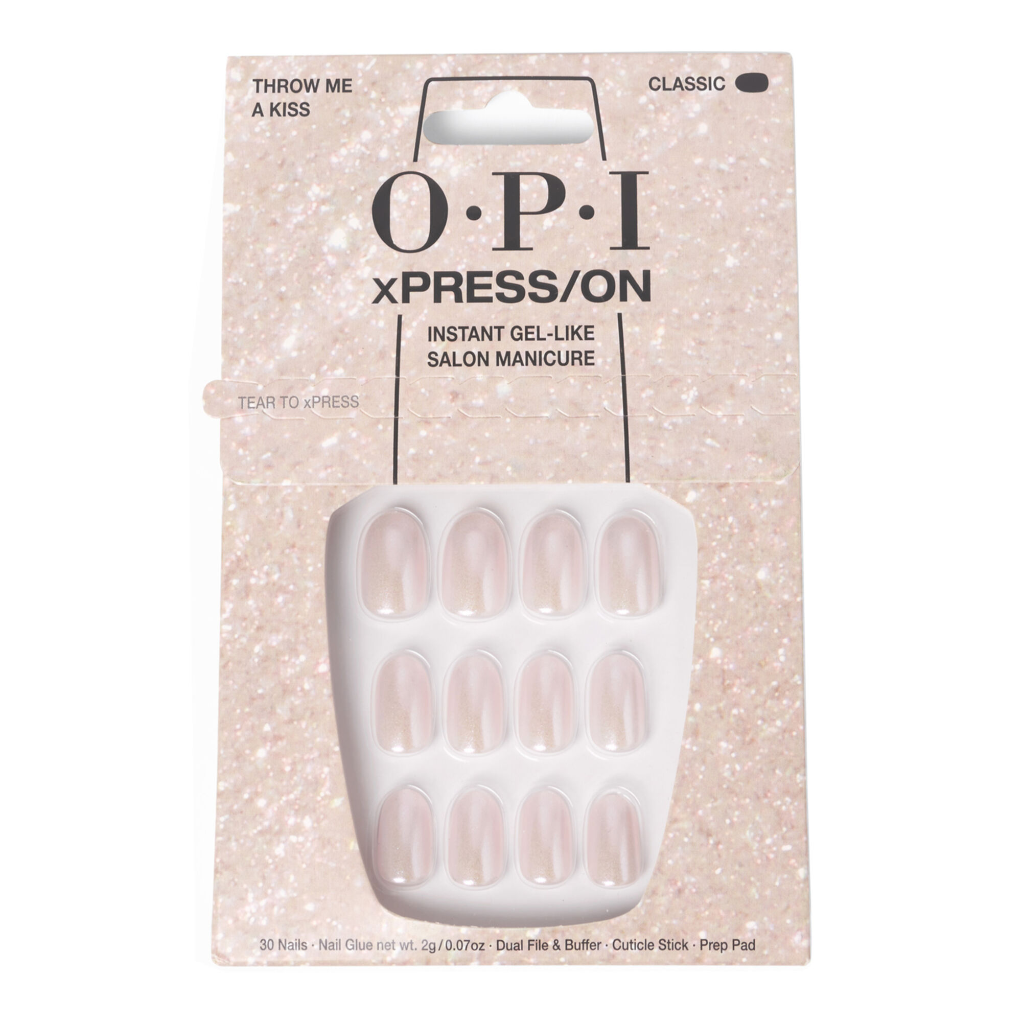 Opi - Xpress/on Kit Complet De Pose De Faux Ongles Throw Me A Kiss