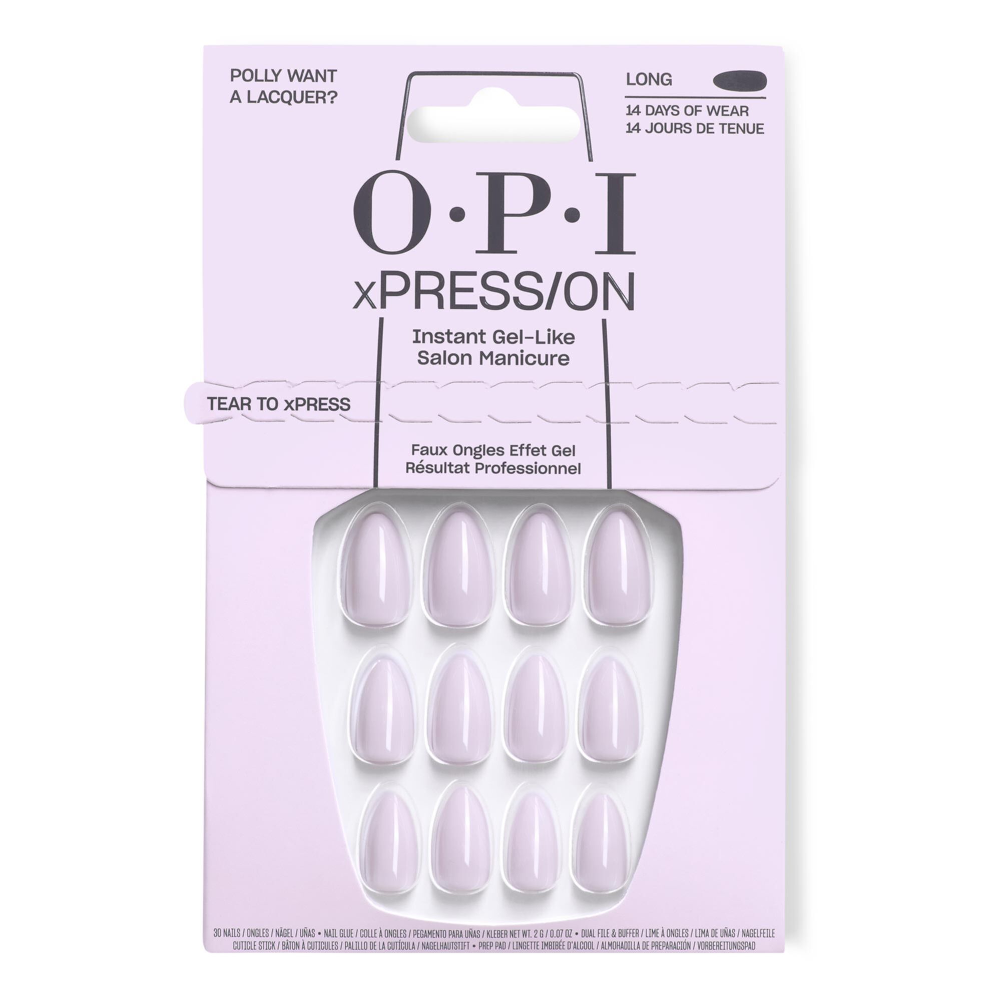 Opi - Opi'm Dreaming Xpress/on - Kit Complet De Pose De Faux Ongles Polly Want A Lacquer ?