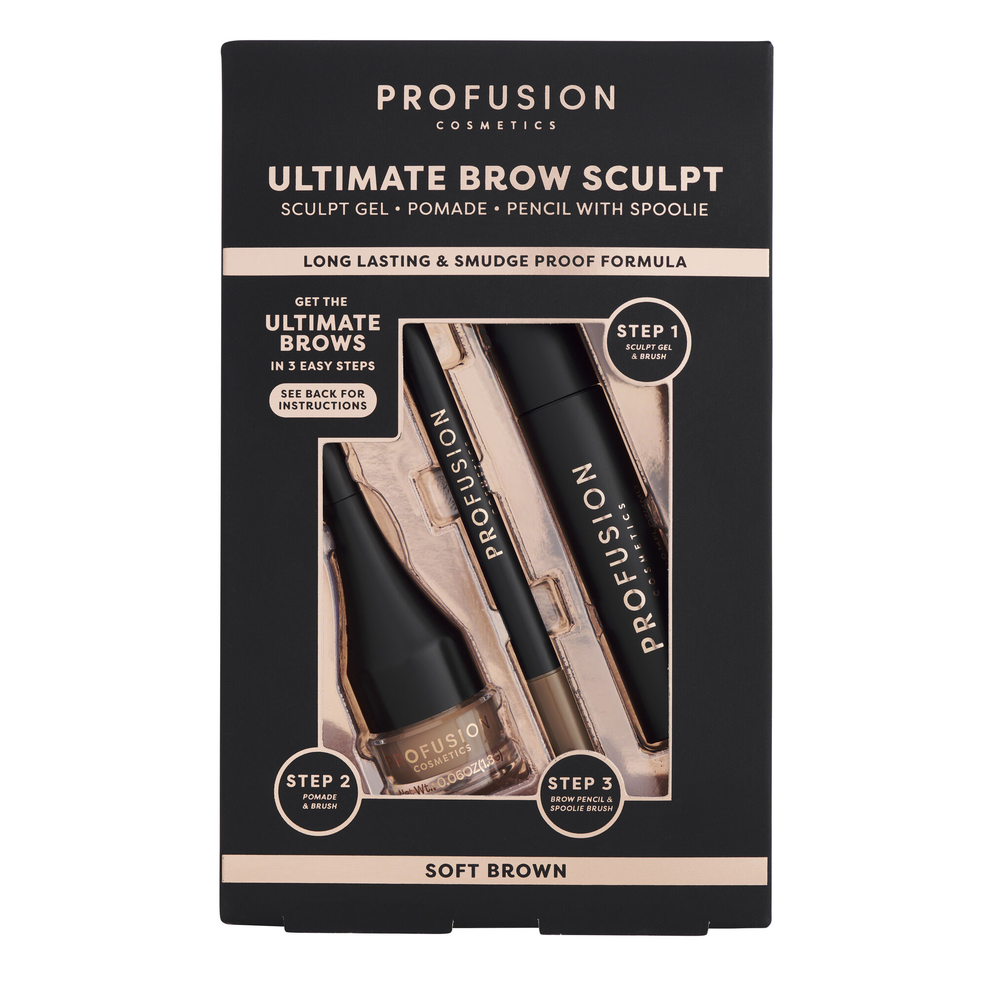 Profusion - Ultimate Brow Sculpt Kit Sourcils Châtain Clair