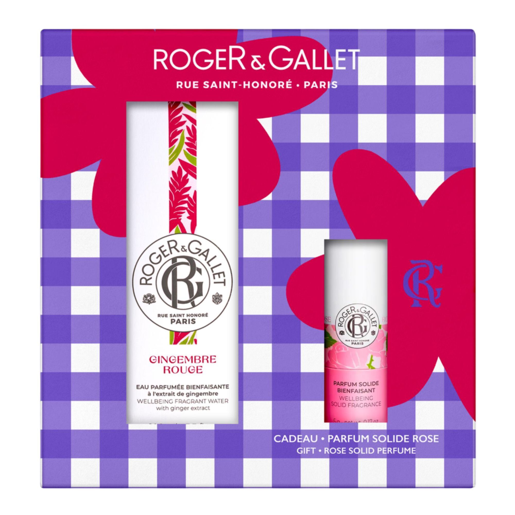 Roger & Gallet Coffret Eau Parfumée Bienfaisante Gingembre 100ml et Parfum Solide 5g - vue 2