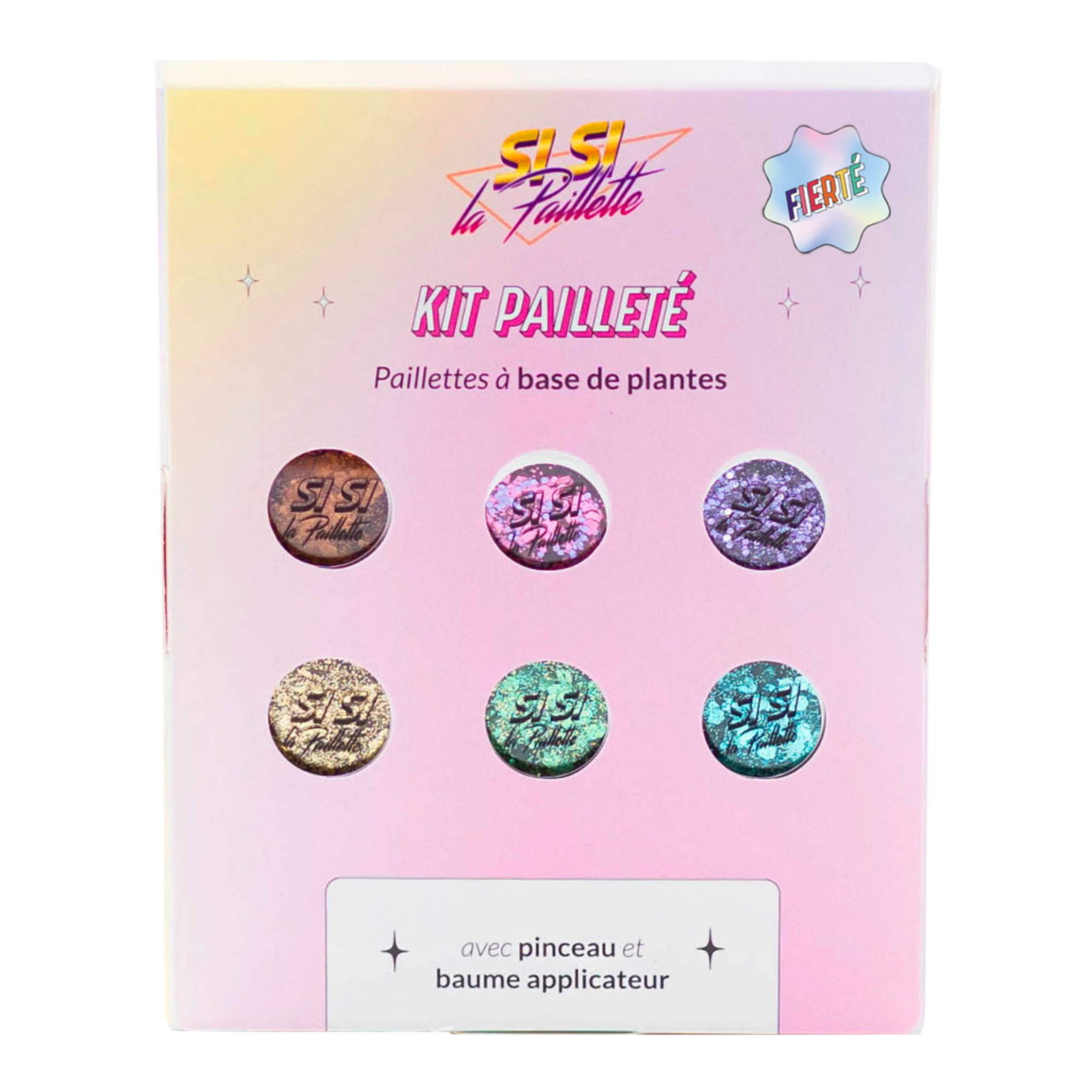 Si Si La Paillette - Coffret Fierté 6 Mélanges De Paillettes, Pinceau & Baume Applicateur
