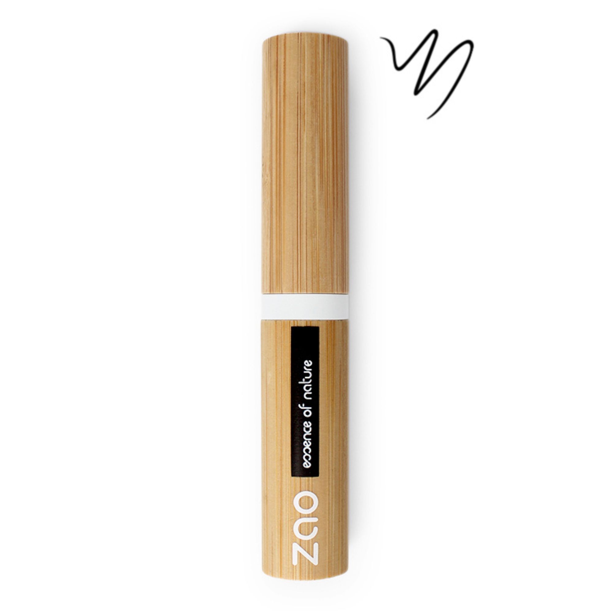 Zao Makeup - Eyeliner Pinceau Bio, Vegan & Rechargeable 070 Noir Intense