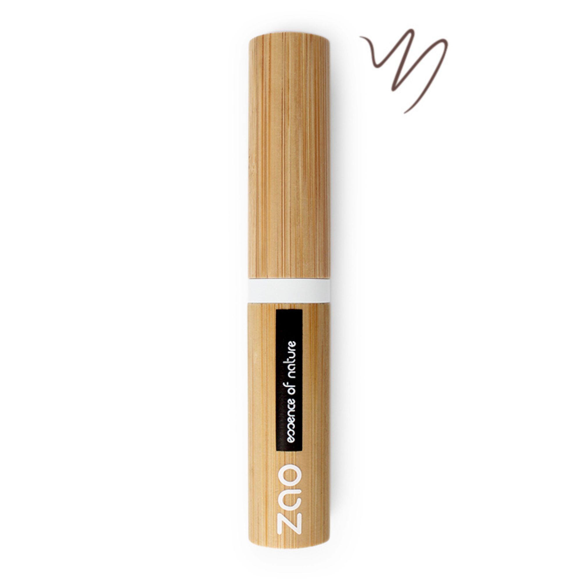 ZAO MAKEUP  Eyeliner pinceau Bio, vegan et rechargeable Brun fonc&eacute;