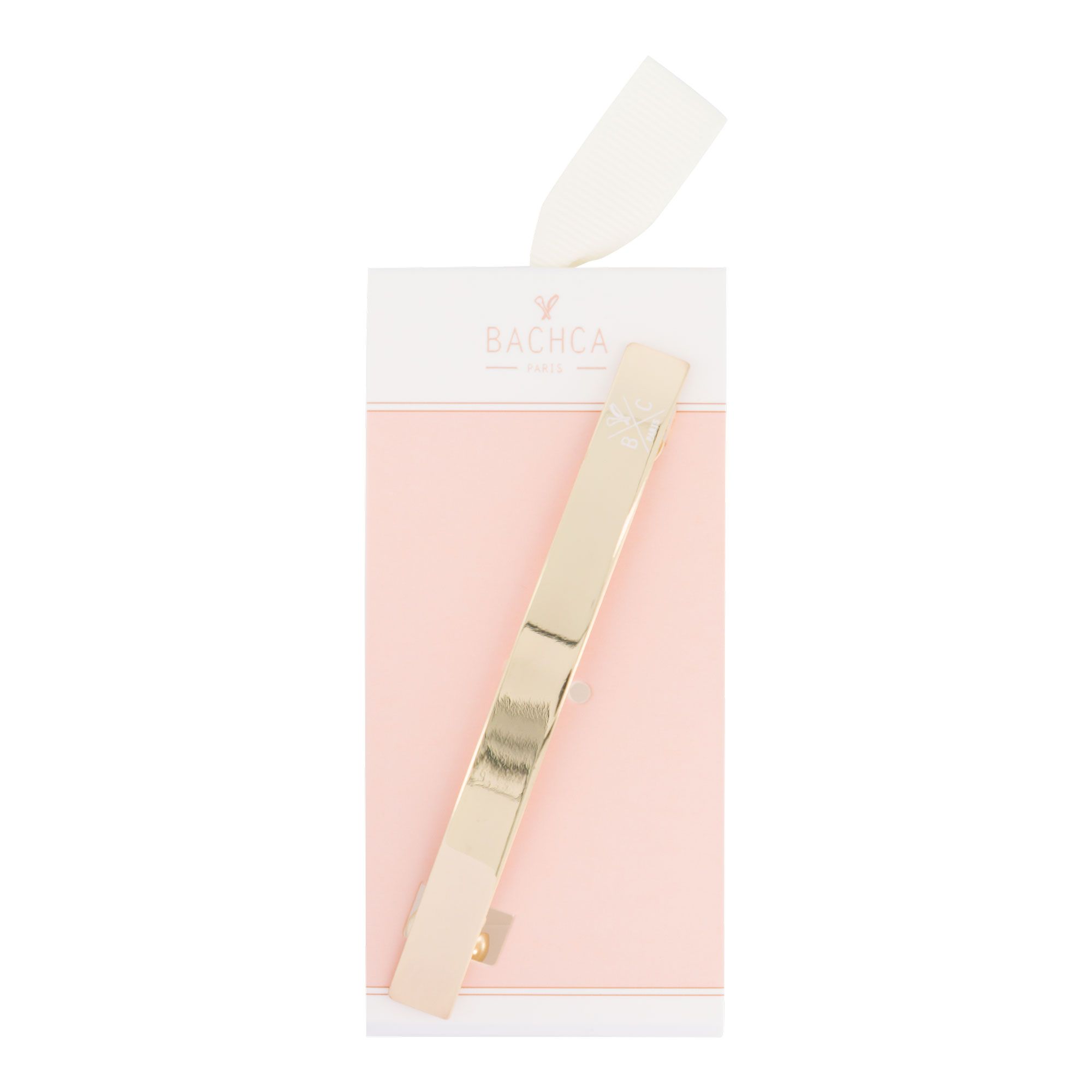Bachca - Barrette Barrette Plate Doré Pic Chignon Métal